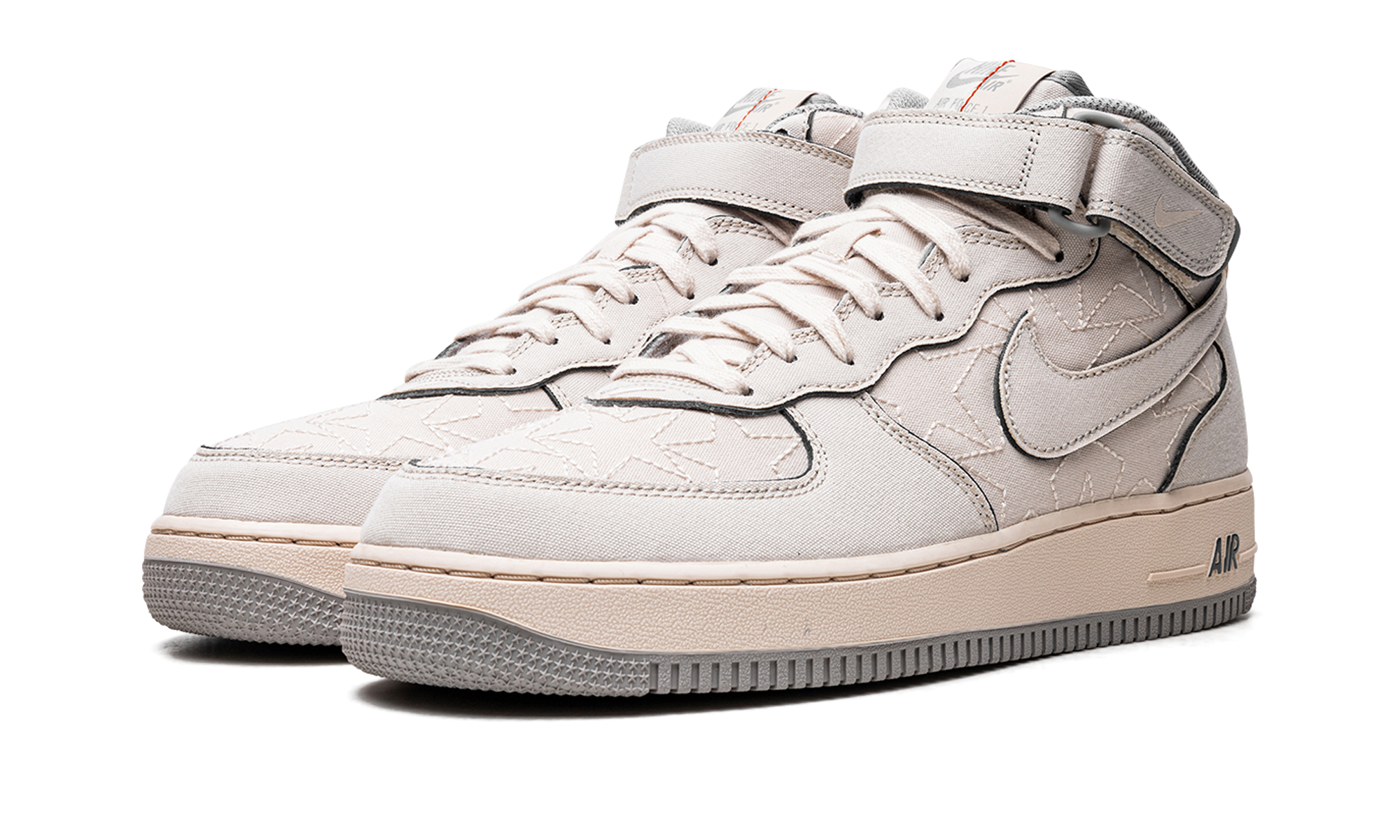 nike air force 1 mid 07 tear away pearl white+DZ5367-219+diagnol left view