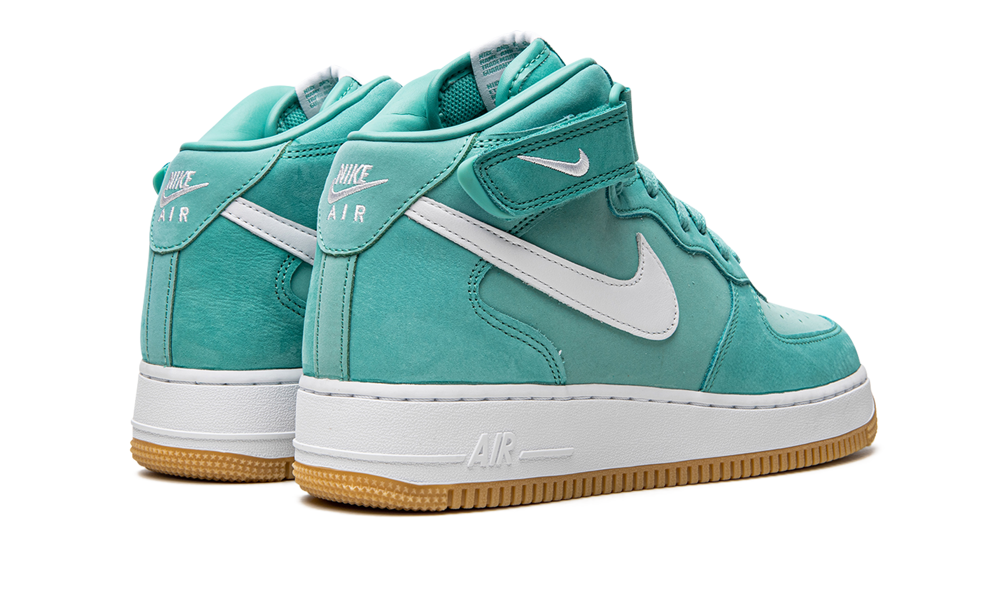 nike air force 1 mid 07 washed teal+DV2219-300+diagnol right behind view