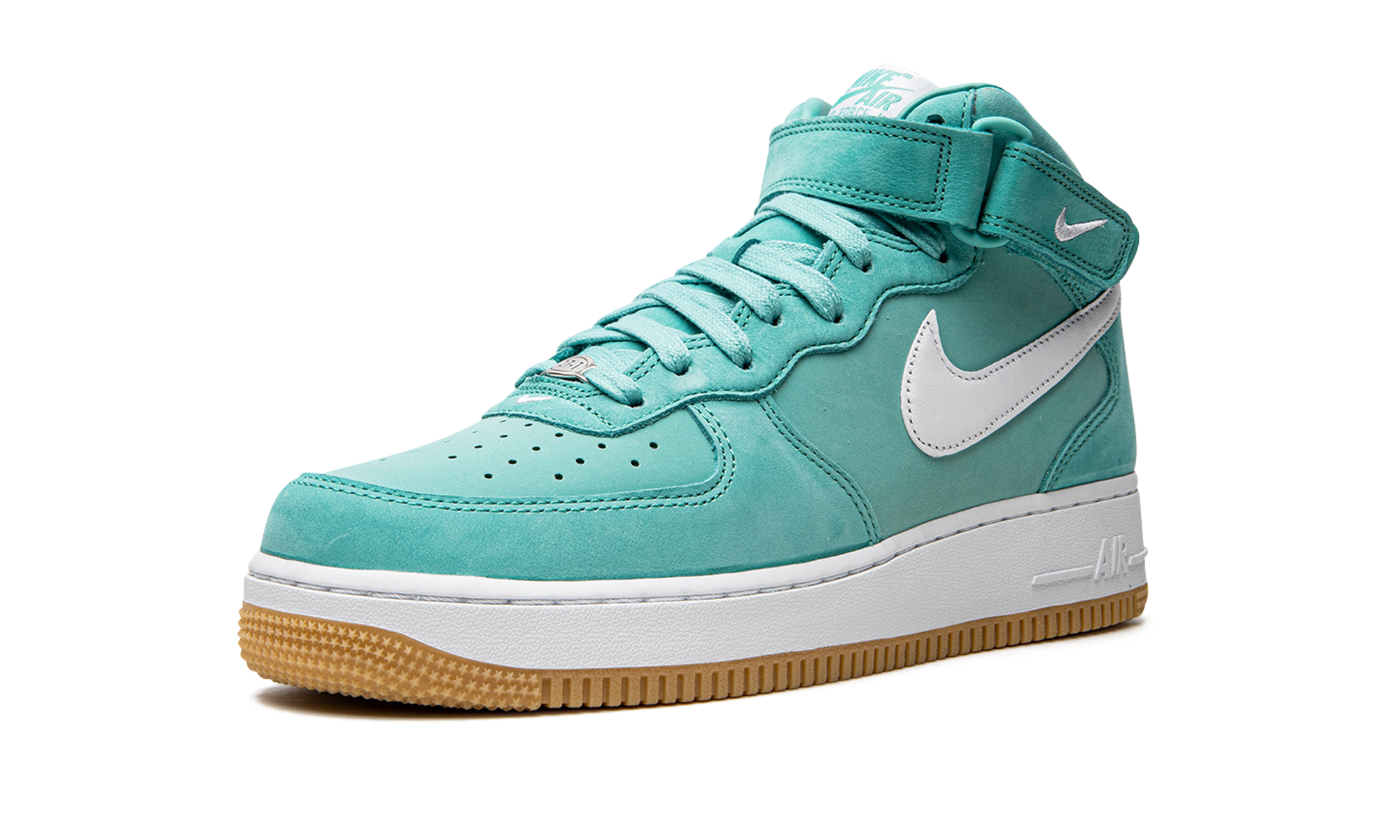 nike air force 1 mid 07 washed teal+DV2219-300+left diagnol single view