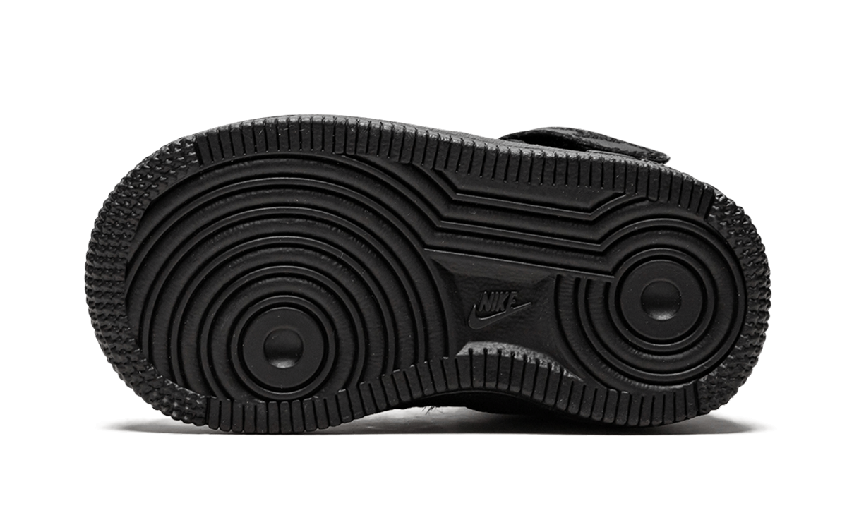 nike air force 1 mid black black td+314197-004+bottom view