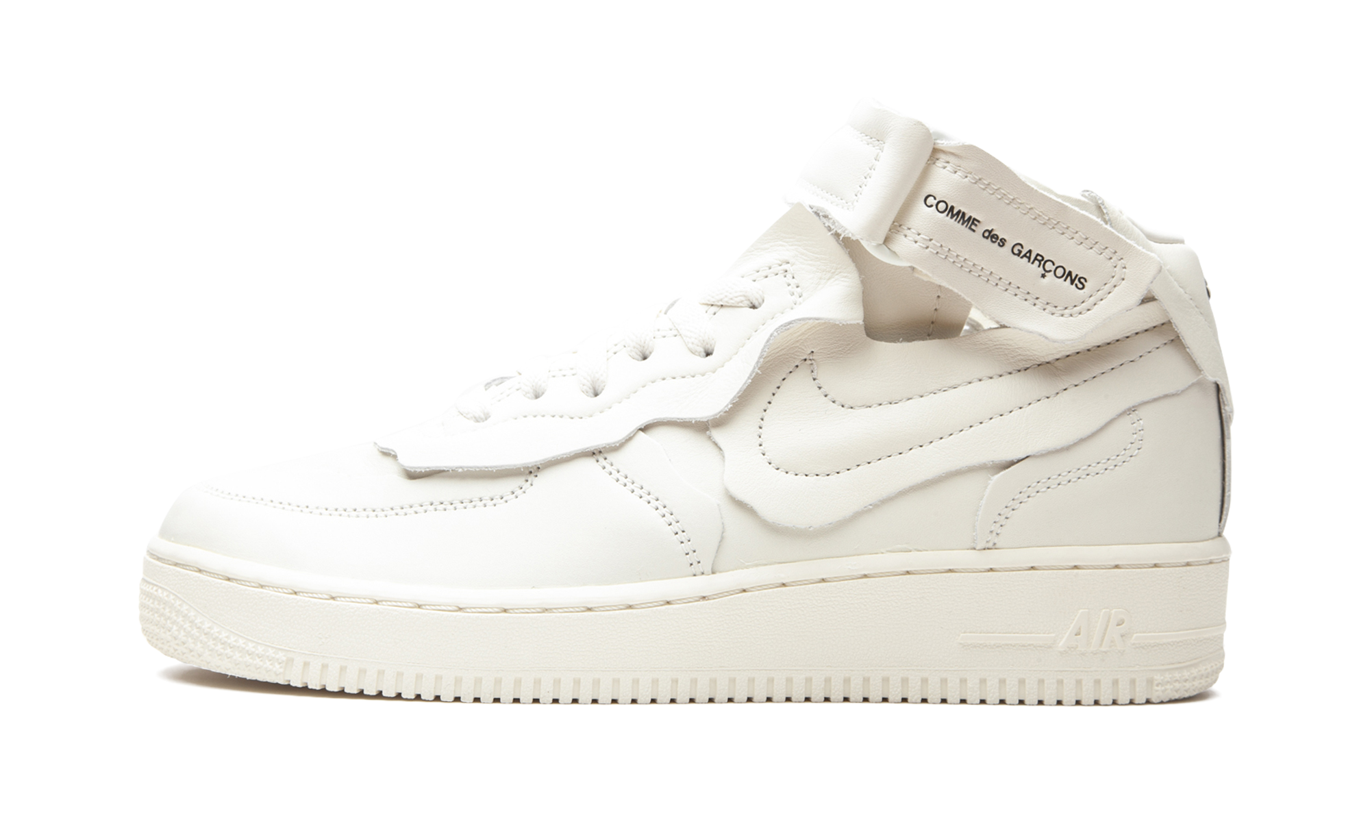 nike air force 1 mid comme des garcons white+DC3601-100+diagnol right view 1