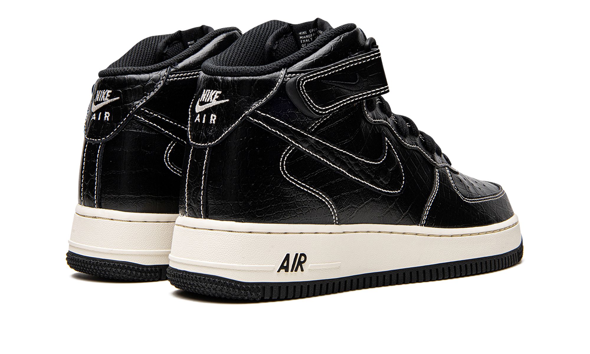 nike air force 1 mid lx our force 1+DV1029-010+diagnol right behind view