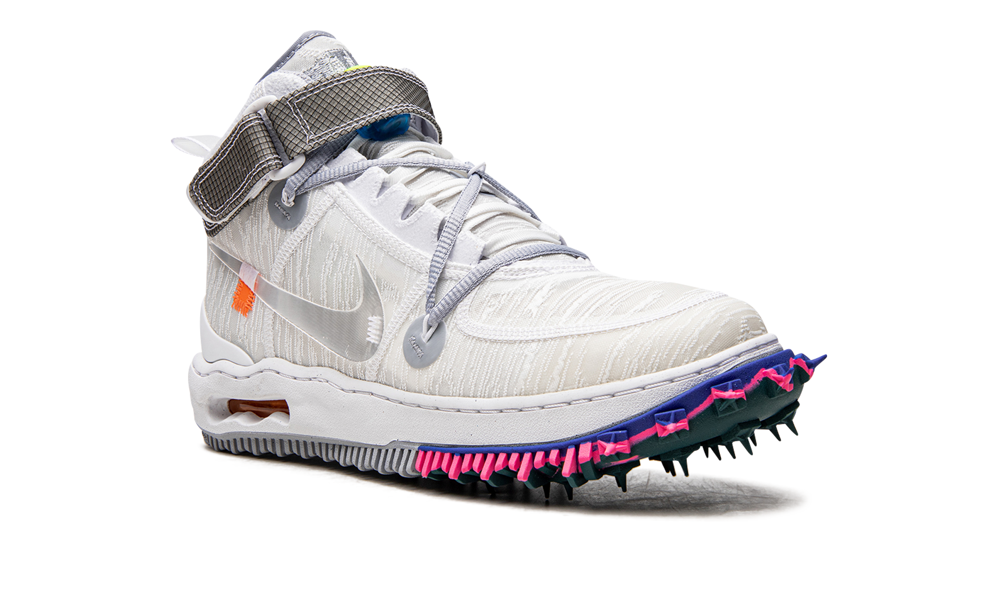 nike air force 1 mid off white white+DO6290-100+diagnol right view