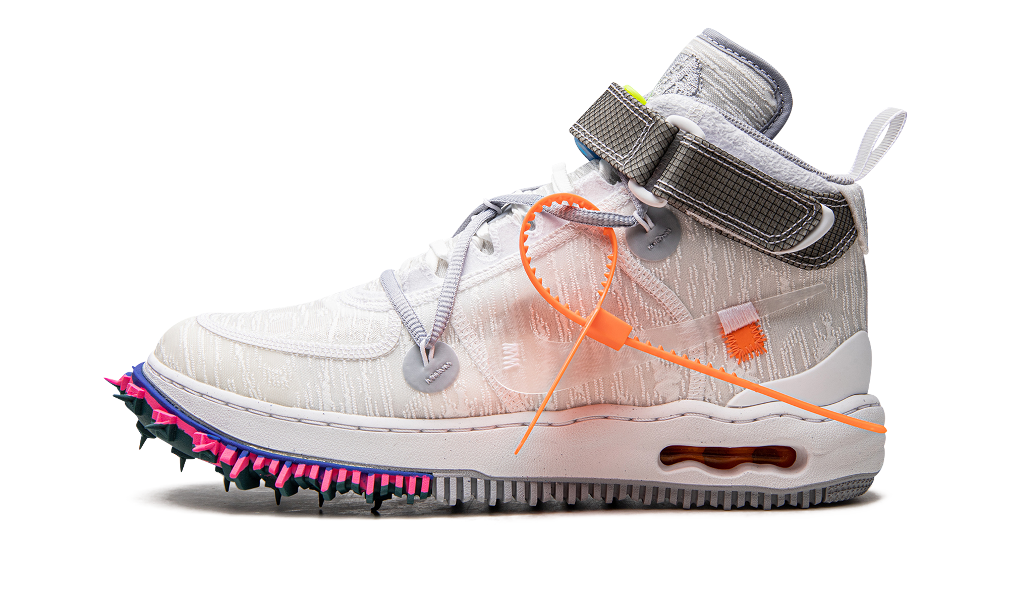 nike air force 1 mid off white white+DO6290-100+diagnol right view 1
