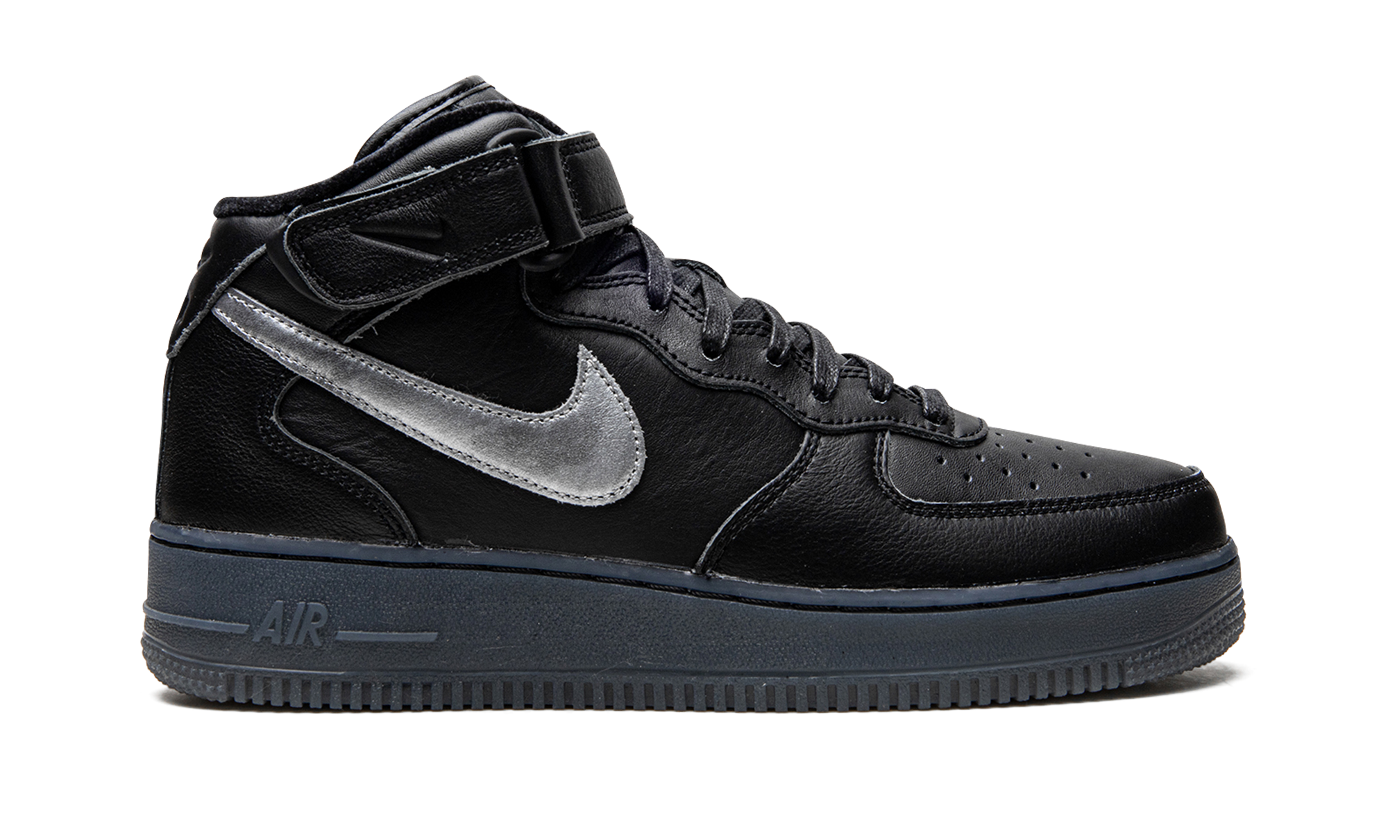 nike air force 1 mid prm black metallic silver+DX3061-001+right view