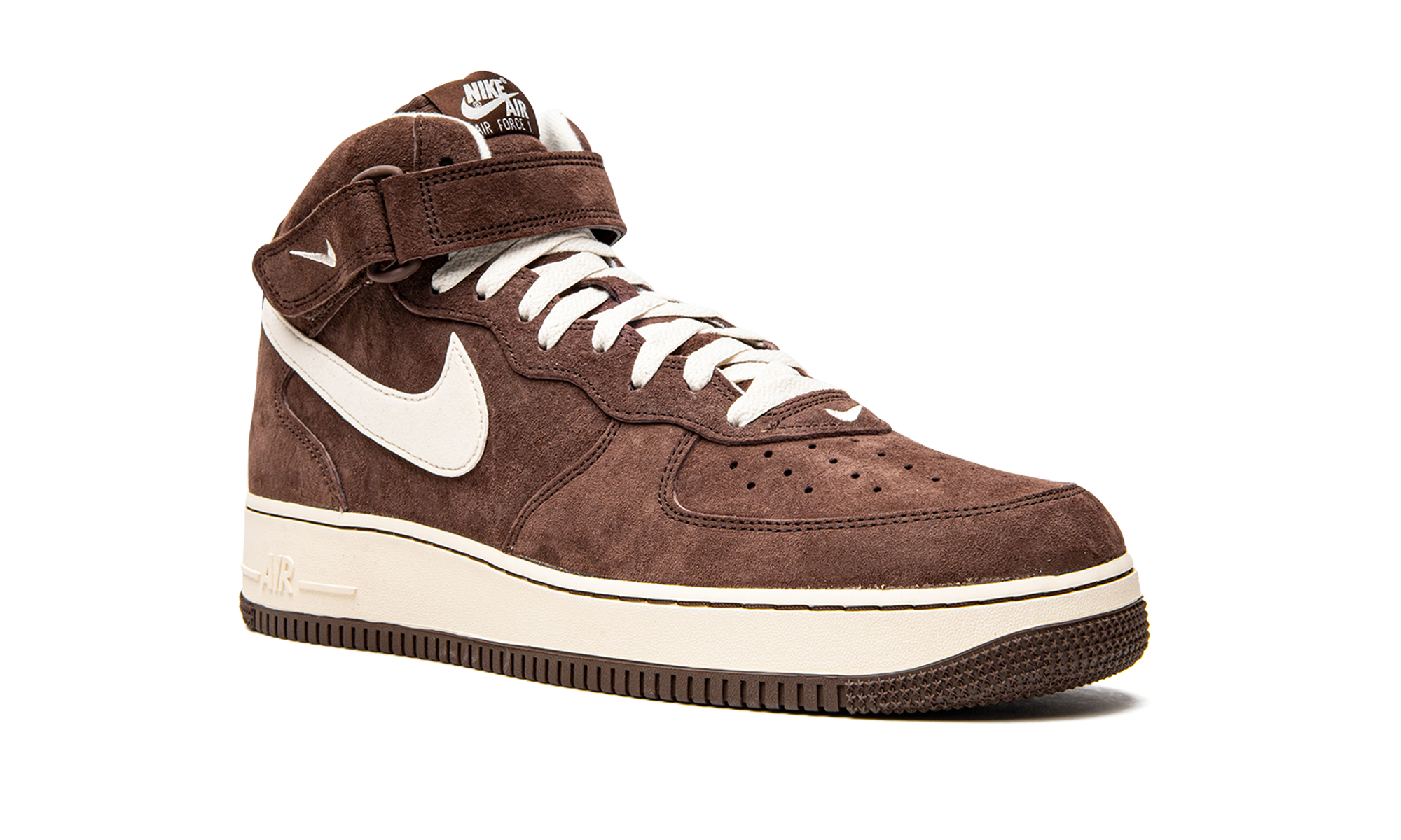 nike air force 1 mid qs chocolate+DM0107-200+diagnol right view