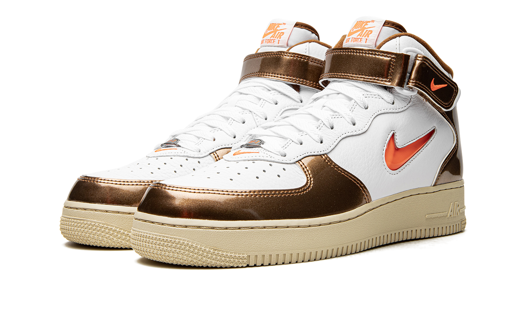 nike air force 1 mid qs jewel ale brown+DH5623-100+diagnol left view