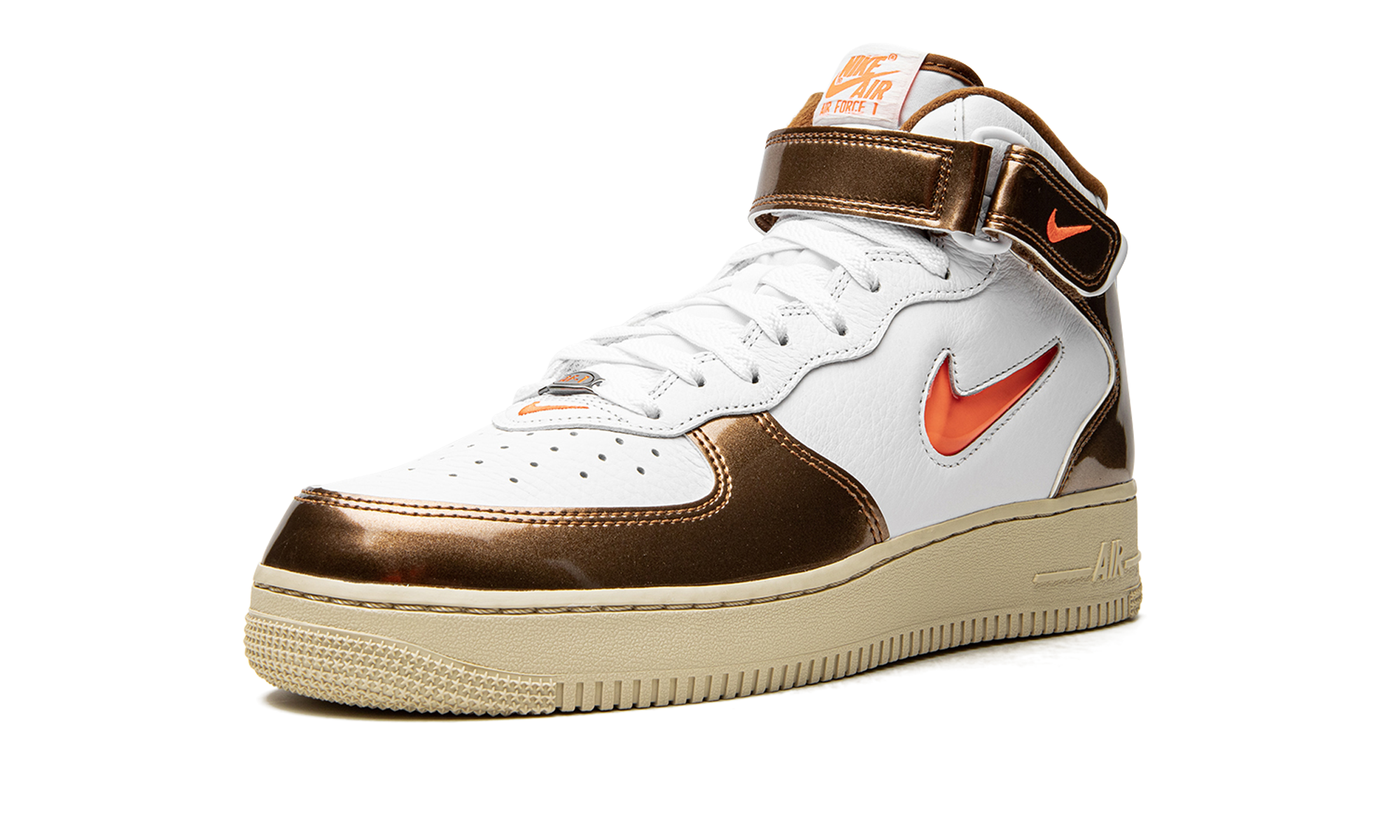 nike air force 1 mid qs jewel ale brown+DH5623-100+left diagnol single view