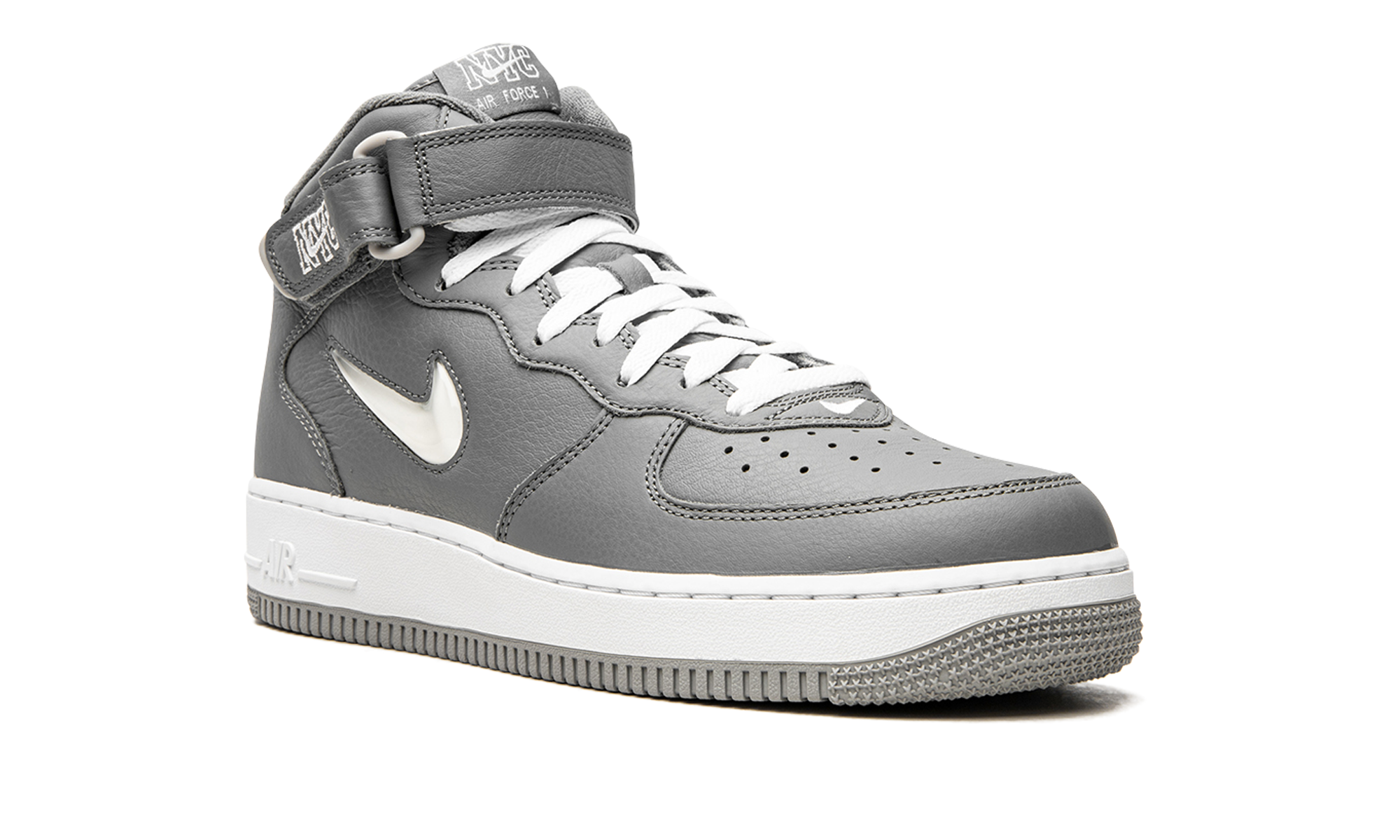 nike air force 1 mid qs jewel nyc cool grey+DH5622-001+diagnol right view