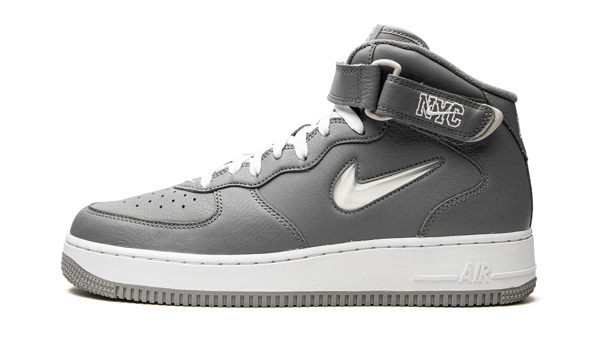 nike air force 1 mid qs jewel nyc cool grey+DH5622-001+diagnol right view 1