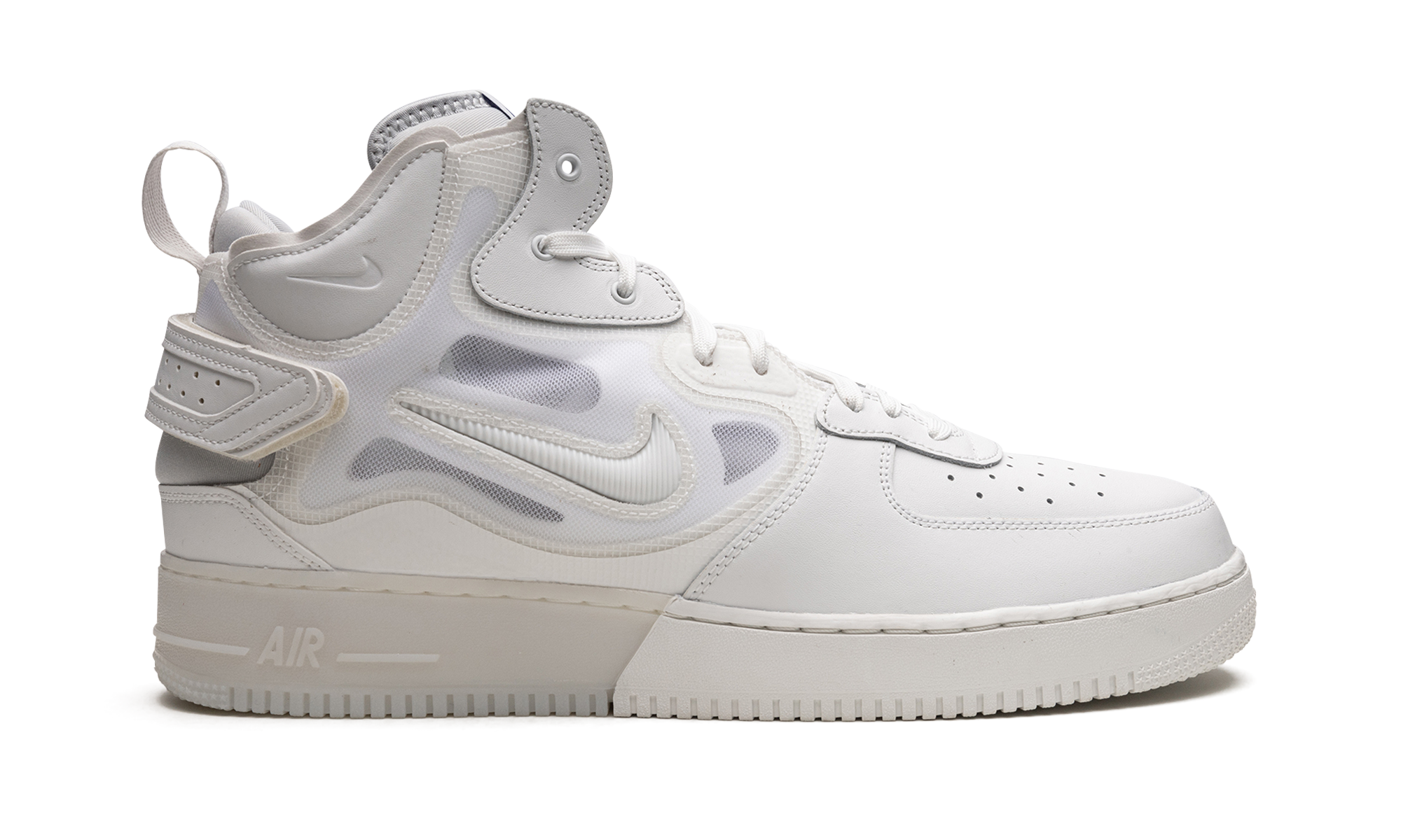 nike air force 1 mid react summit white+DQ1872-101+right view