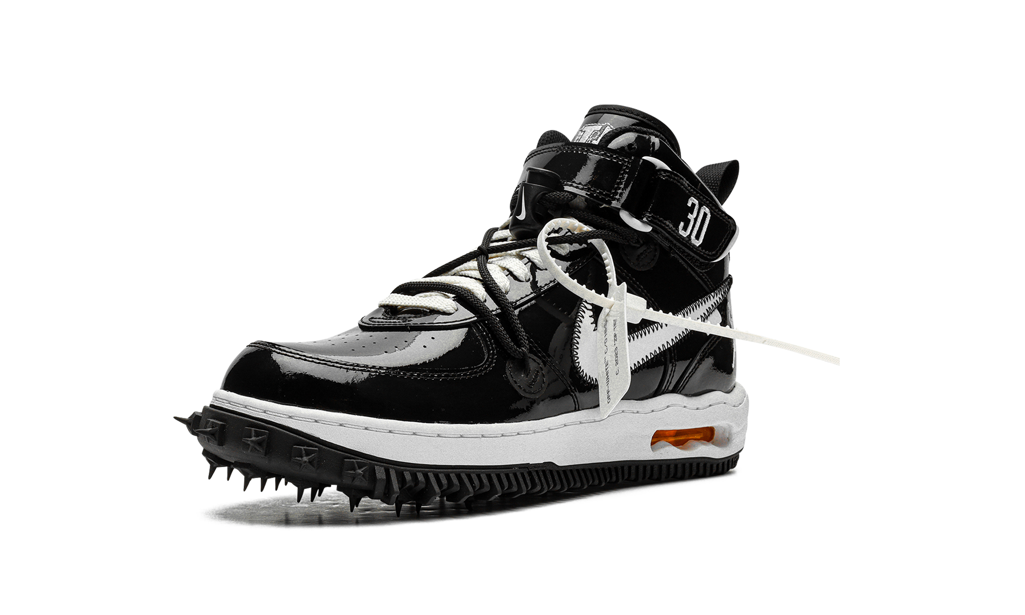 nike air force 1 mid sp off white sheed+DR0500-001+left diagnol single view