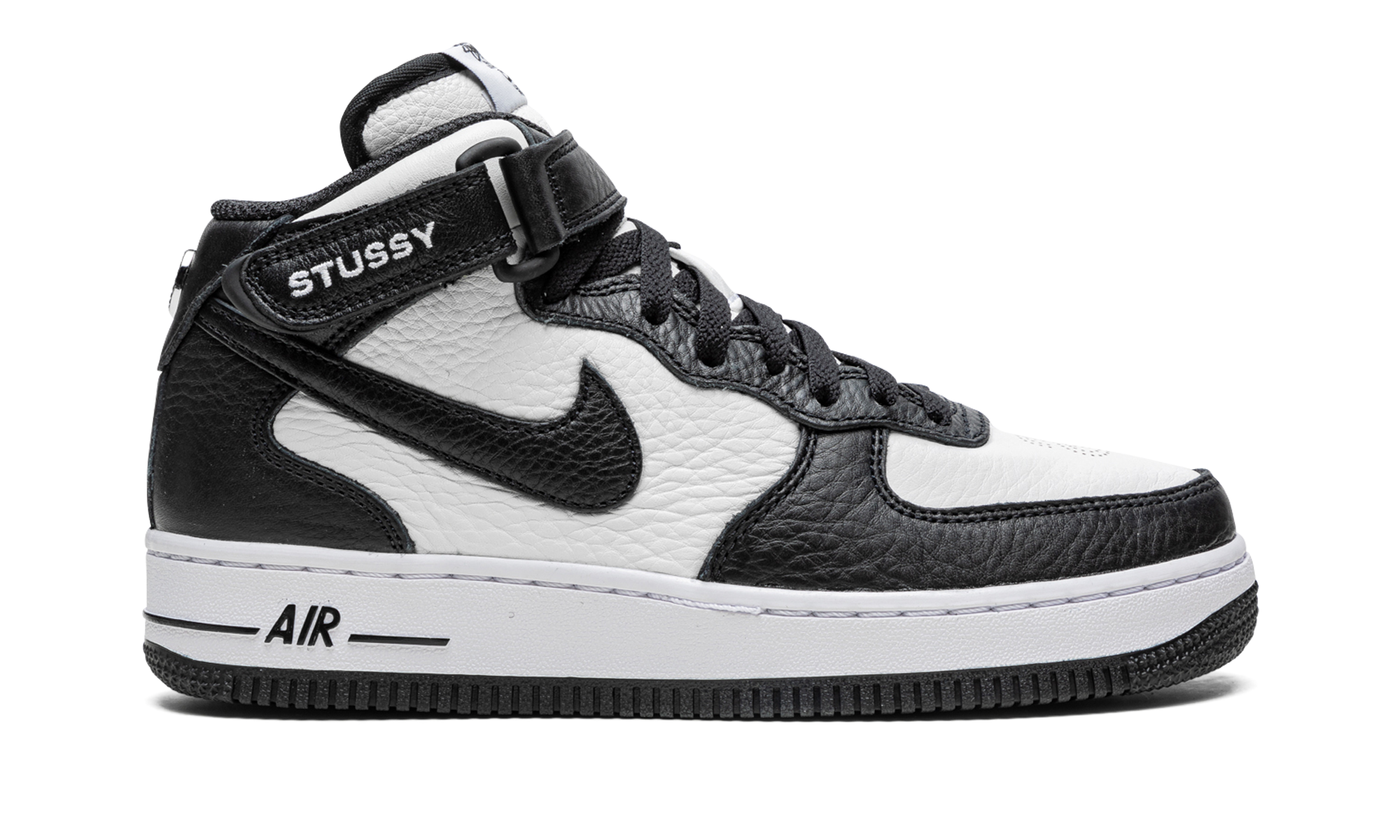 nike air force 1 mid stussy light bone black+DJ7840-002+right view