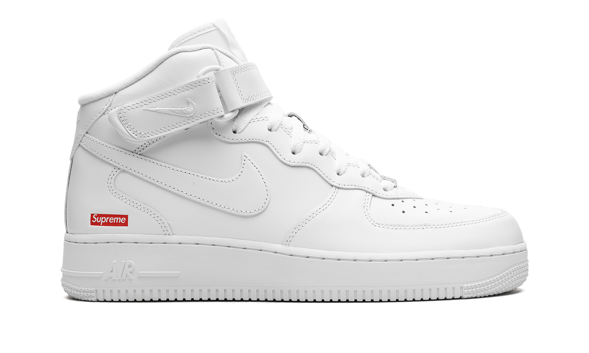 nike air force 1 mid supreme white+FZ8784-100+right view