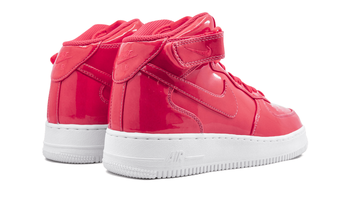 nike air force 1 mid ultraviolet siren red+AO0702-600+diagnol right behind view