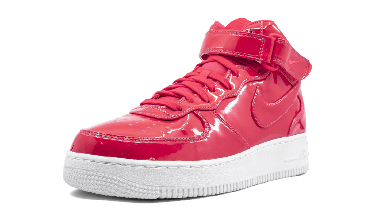 nike air force 1 mid ultraviolet siren red+AO0702-600+left diagnol single view