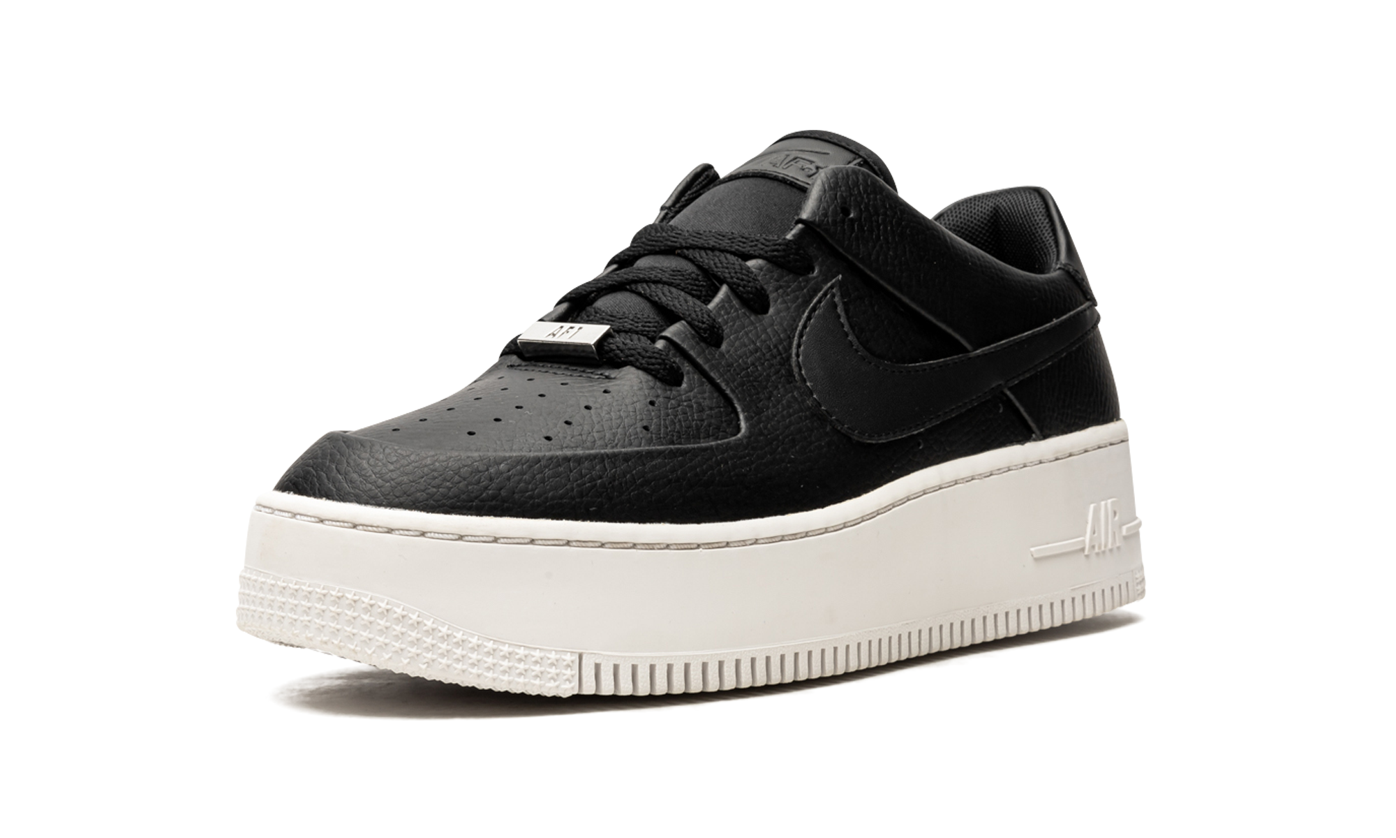 nike air force 1 sage low black white women s+AR5339-002+left diagnol single view
