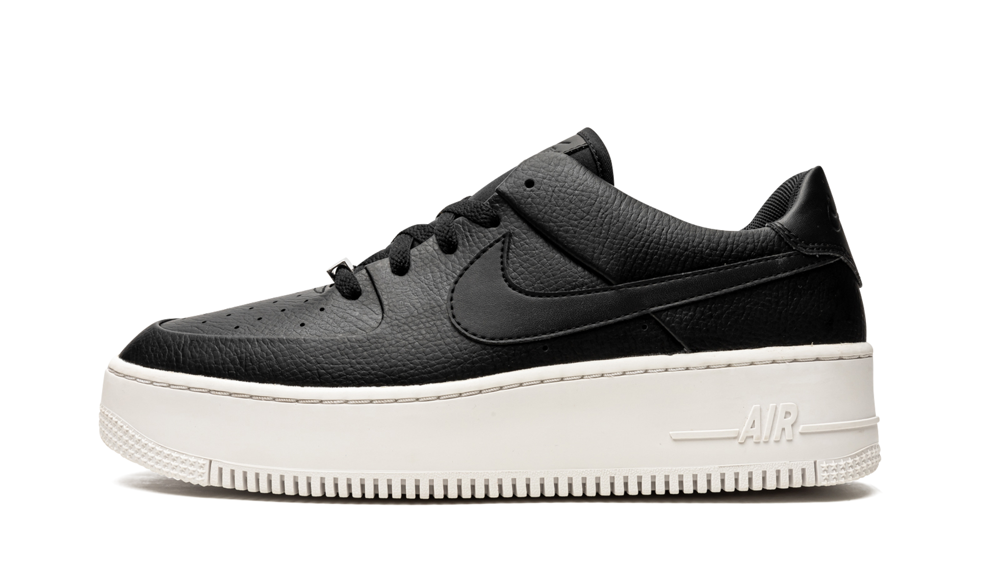 nike air force 1 sage low black white women s+AR5339-002+diagnol right view 1