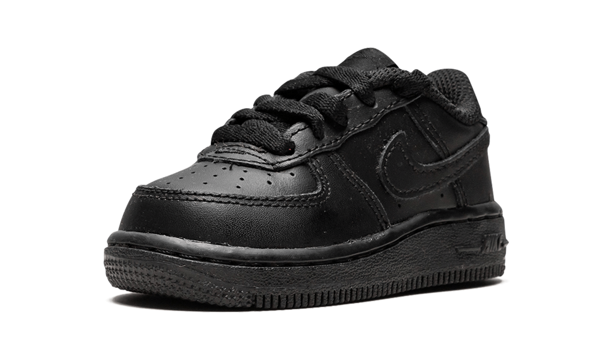 nike air force 1 triple black td+314194-009+left diagnol single view