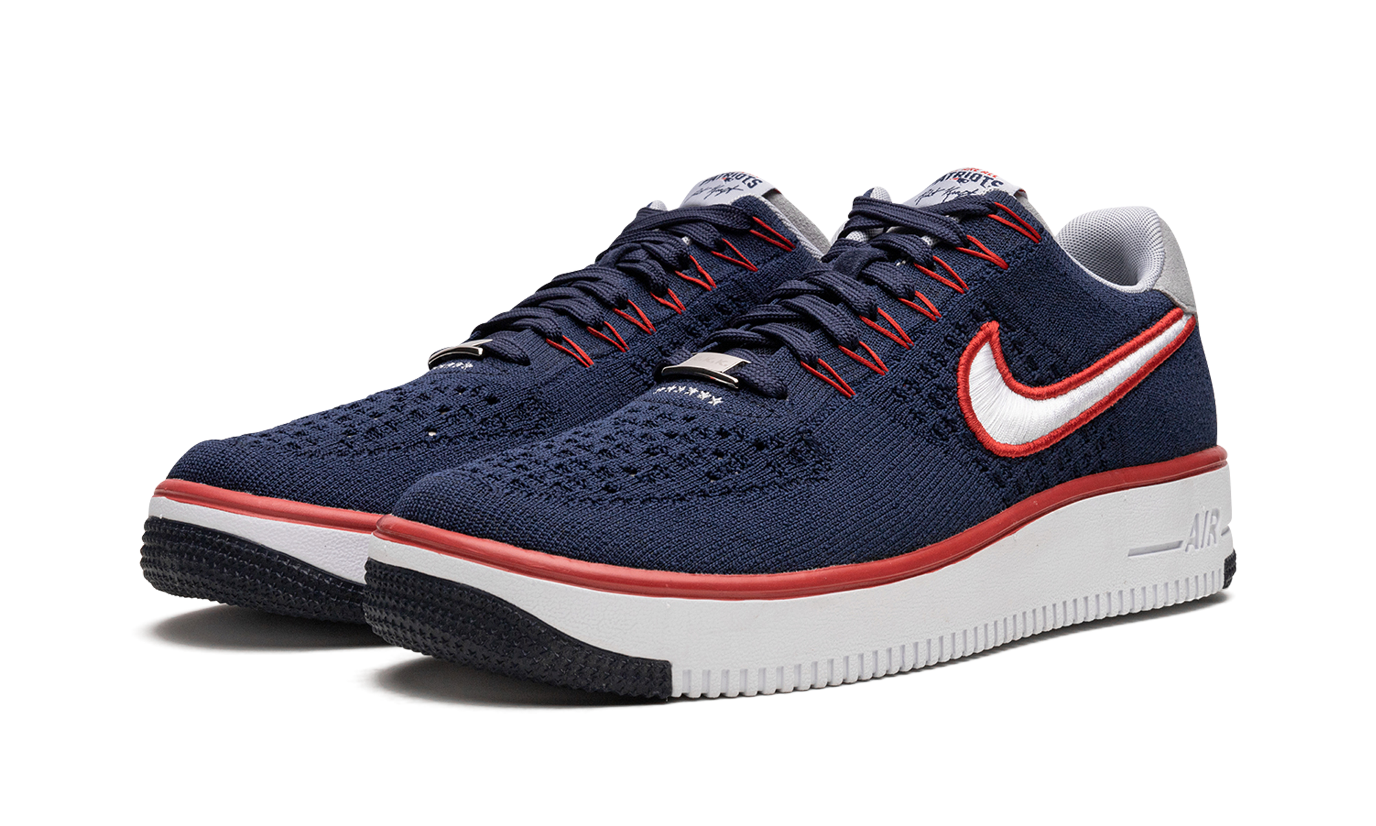 nike air force 1 ultra flyknit low new england patriots r k k+FD0495-400+diagnol left view