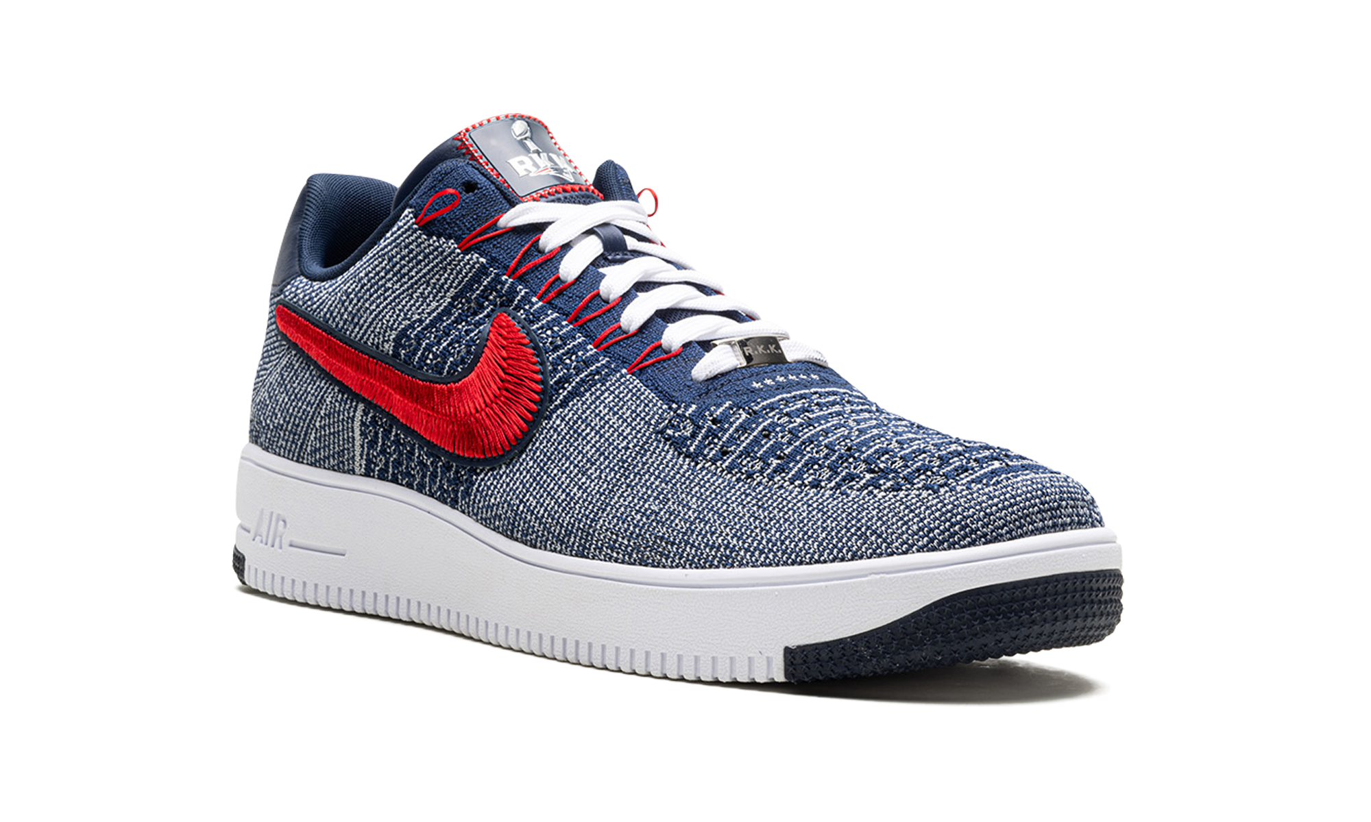 nike air force 1 ultra flyknit low patriots robert kraft wolf grey+FV4079-012+diagnol right view