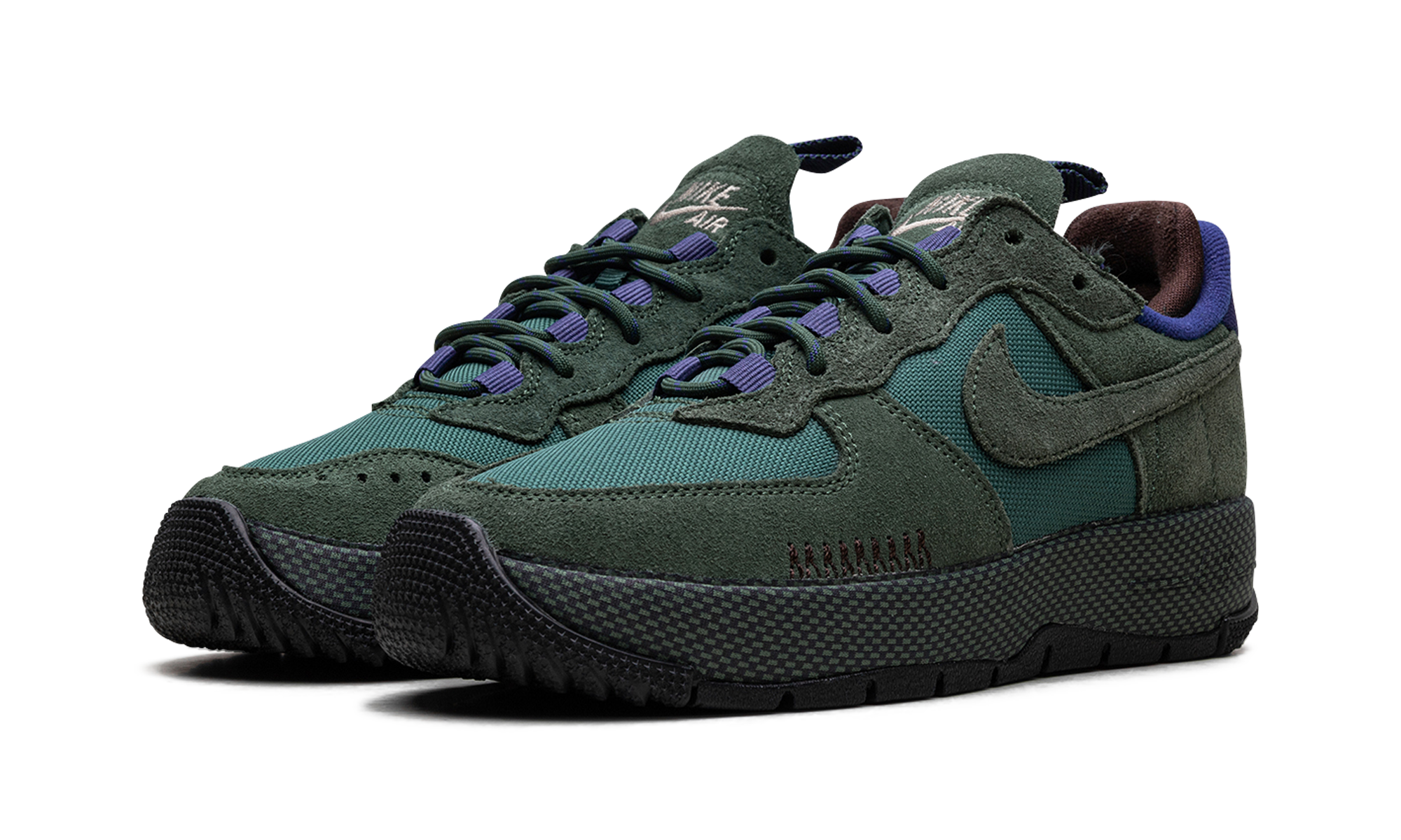 nike air force 1 wild low fir women s+FB2348-300+diagnol left view