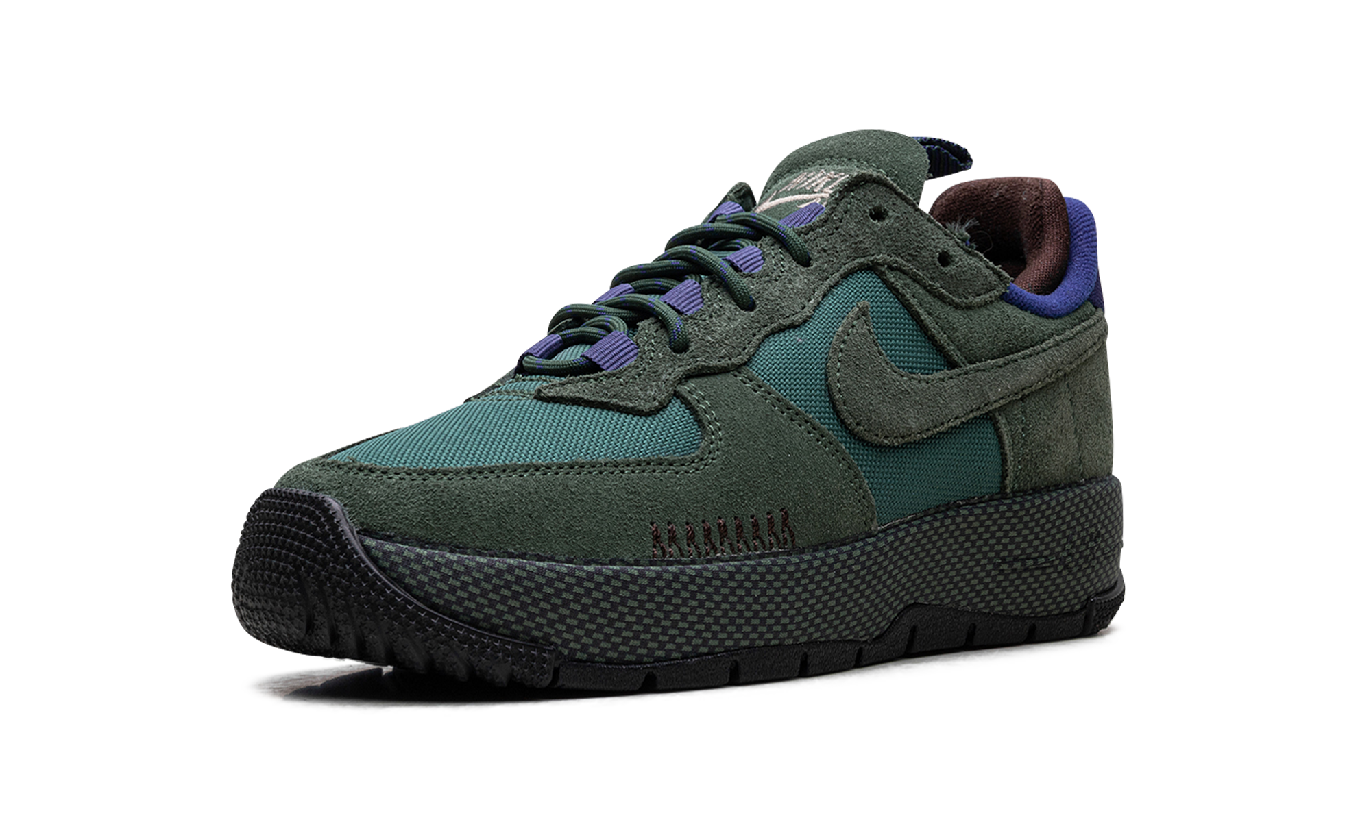 nike air force 1 wild low fir women s+FB2348-300+left diagnol single view
