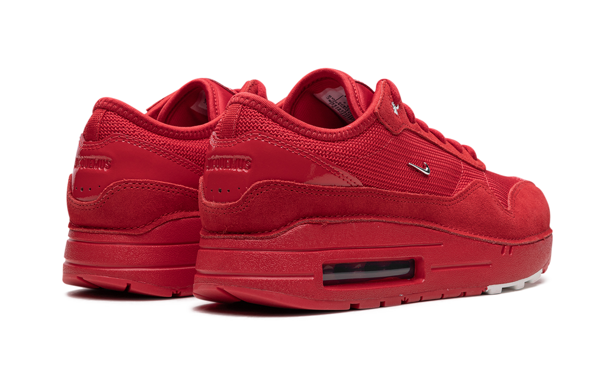 nike air max 1 86 jacquemus mystic red women s+HM6690-600+diagnol right behind view