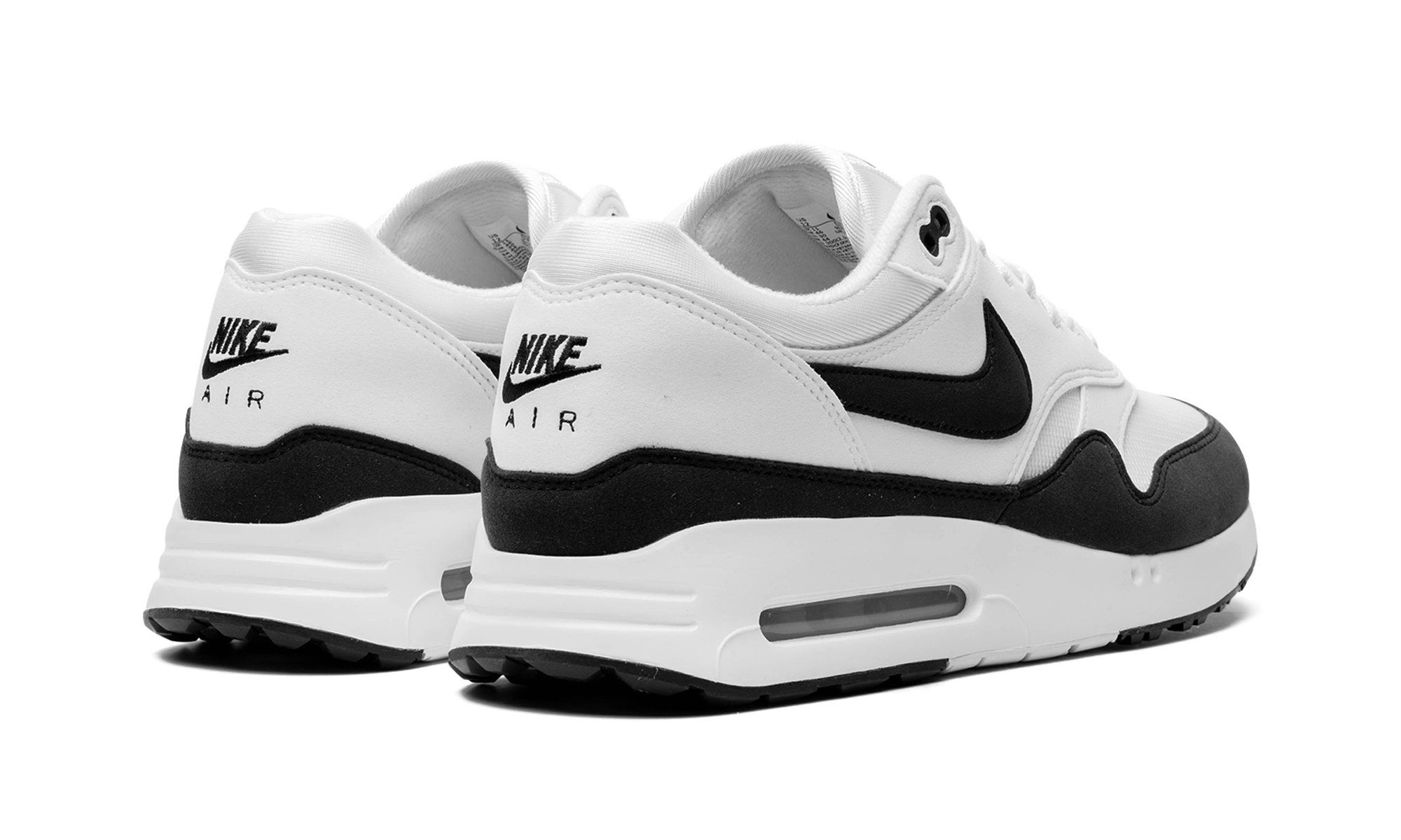 nike air max 1 86 og golf white black+DV1403-110+diagnol right behind view