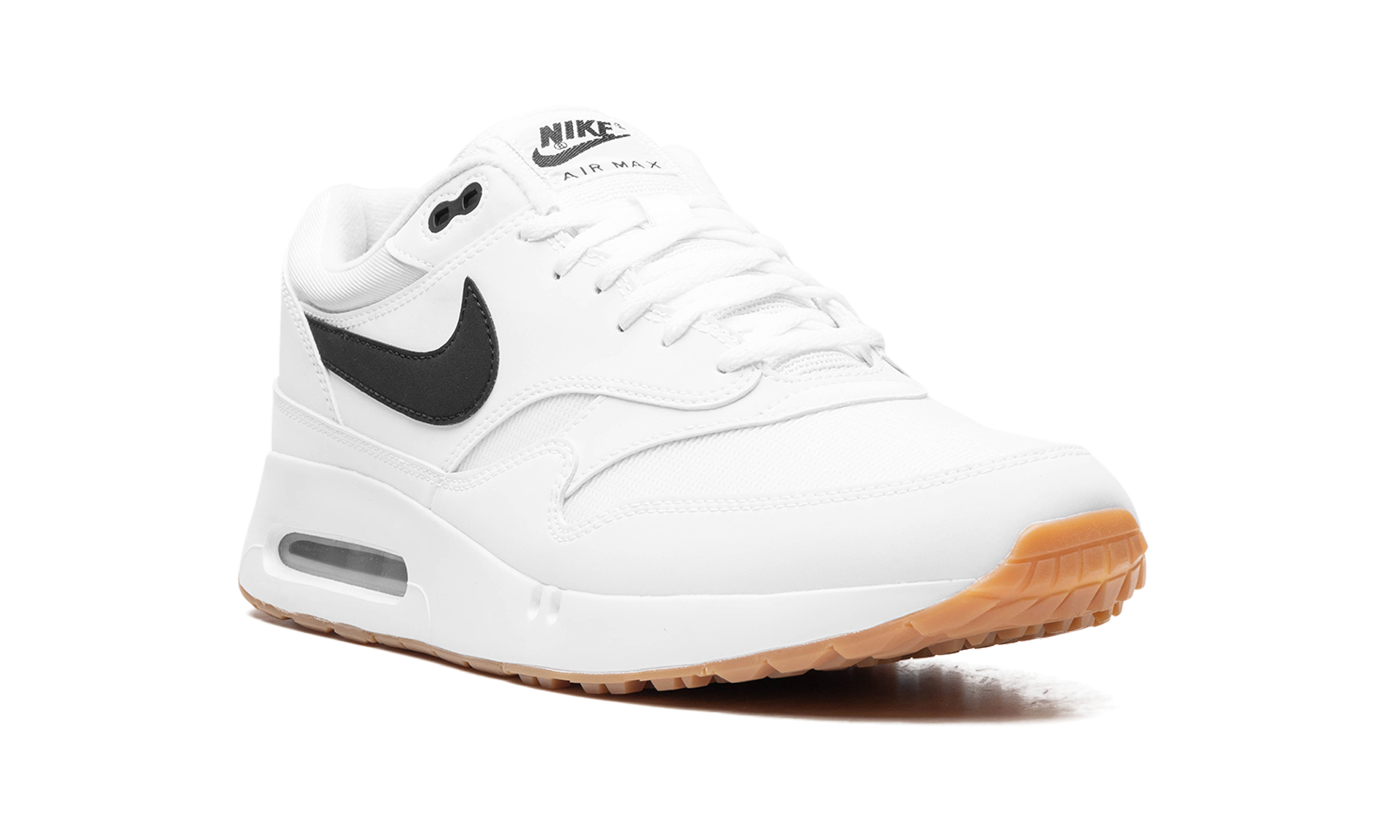 nike air max 1 86 og golf white black gum+FN0697-100+diagnol right view