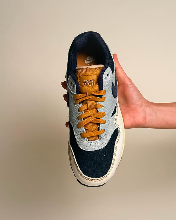 Nike Air Max 1 '87 Denim Aura (Women's), Lifestyle View 2, SKU FQ8900-440