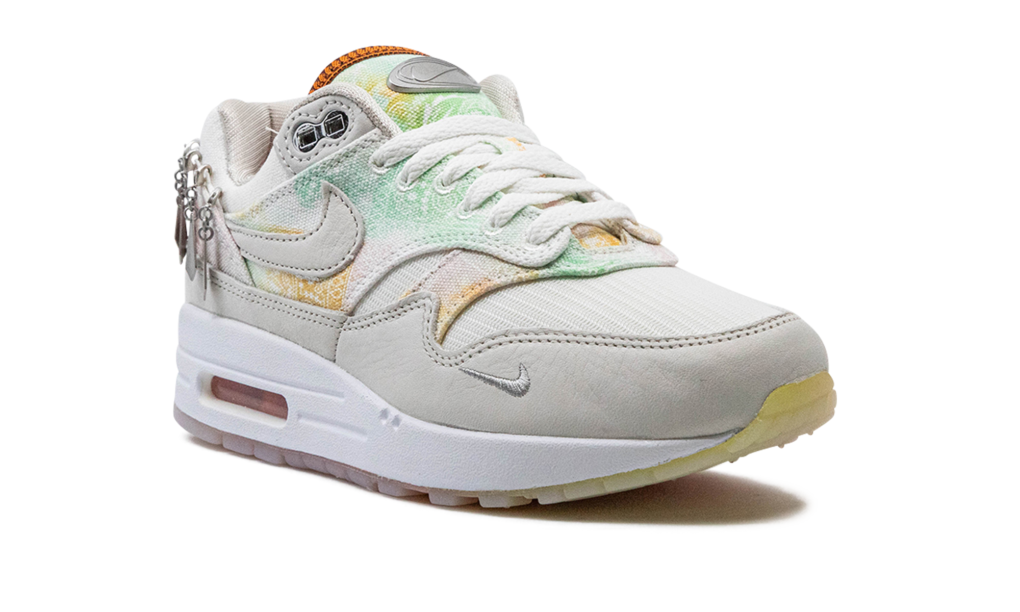 nike air max 1 87 metal charms phantom mint foam women s+FJ7734-101+diagnol right view