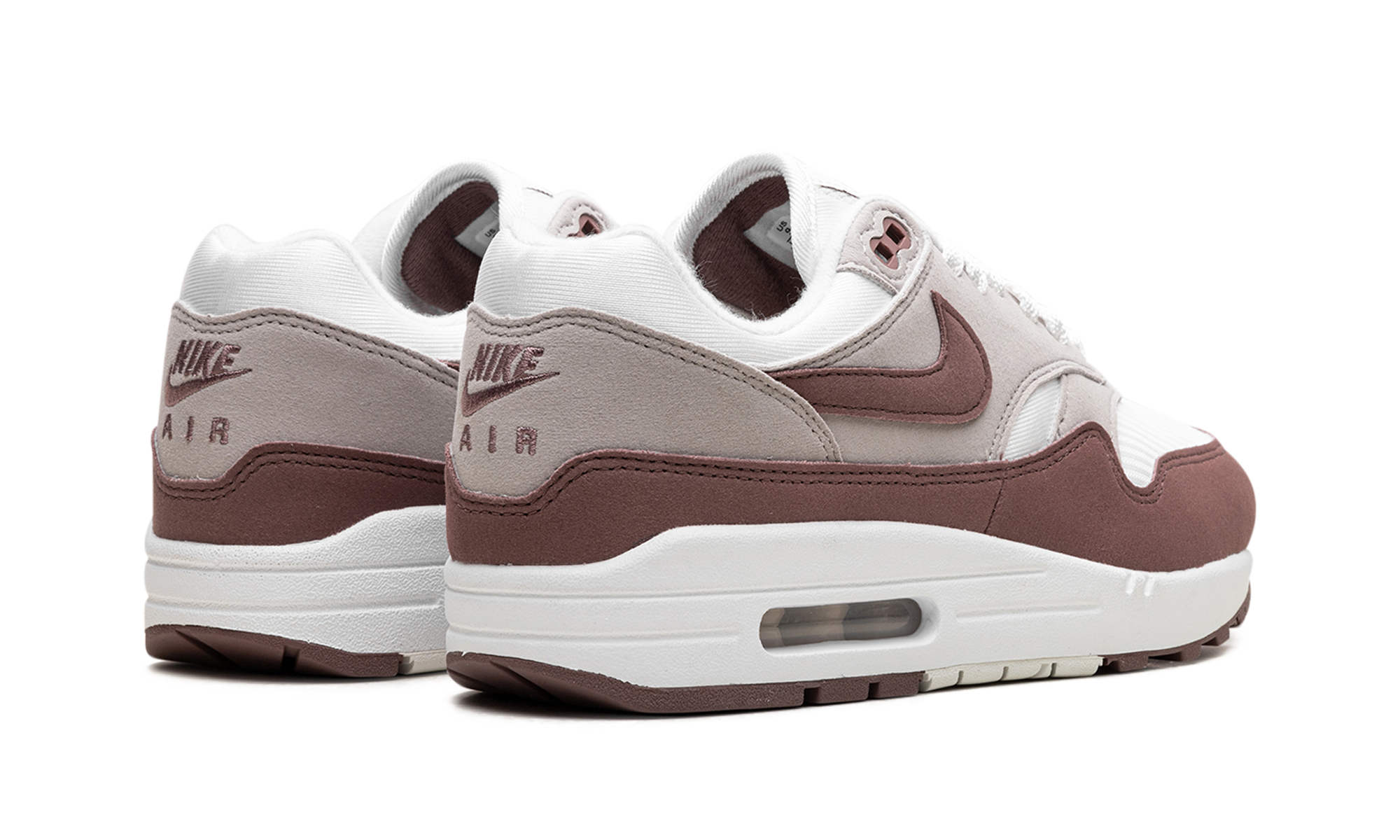 nike air max 1 87 smokey mauve women s+DZ2628-104+diagnol right behind view