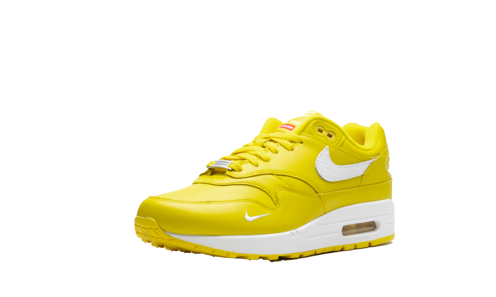 nike air max 1 87 sp supreme speed yellow+HF8813-700+left diagnol single view