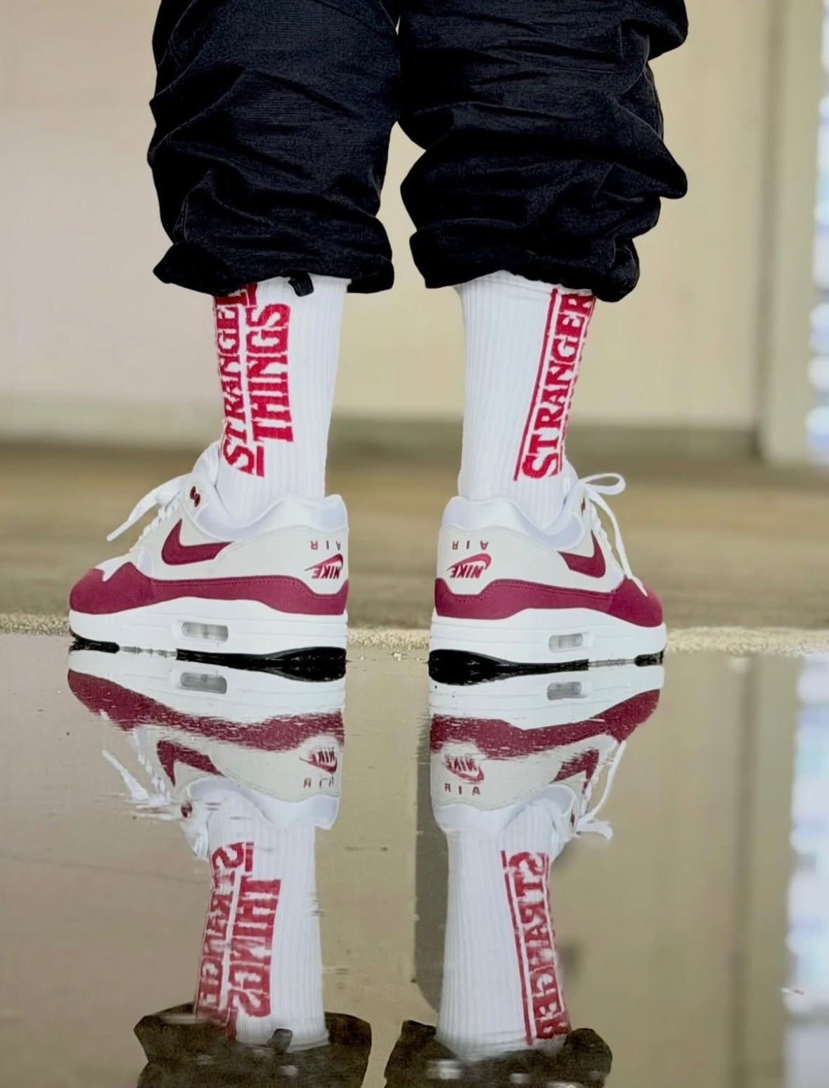 Nike Air Max 1 '87 Stranger Things Steve Harrington, Lifestyle View 2, SKU IM3906-100