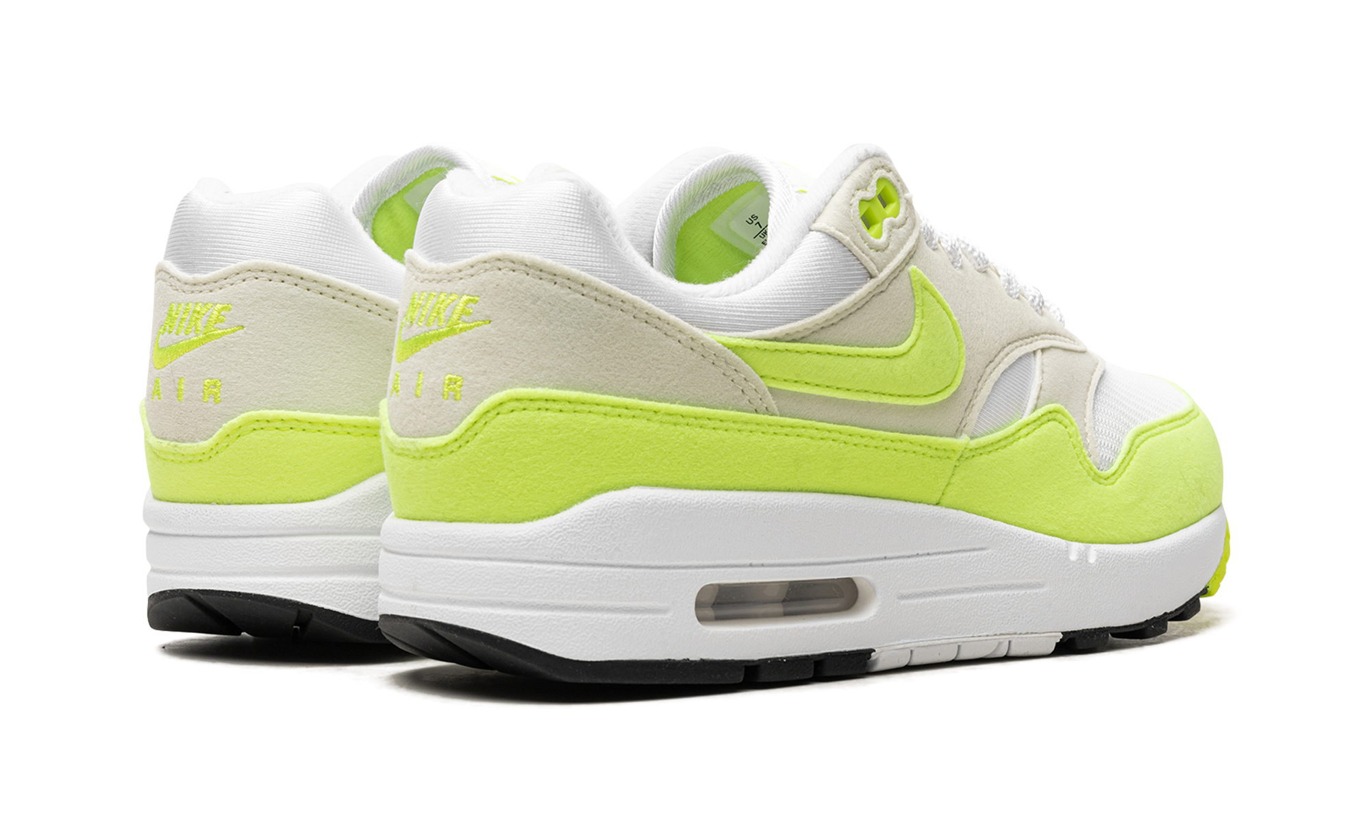 nike air max 1 87 volt suede women s+DZ2628-100+diagnol right behind view