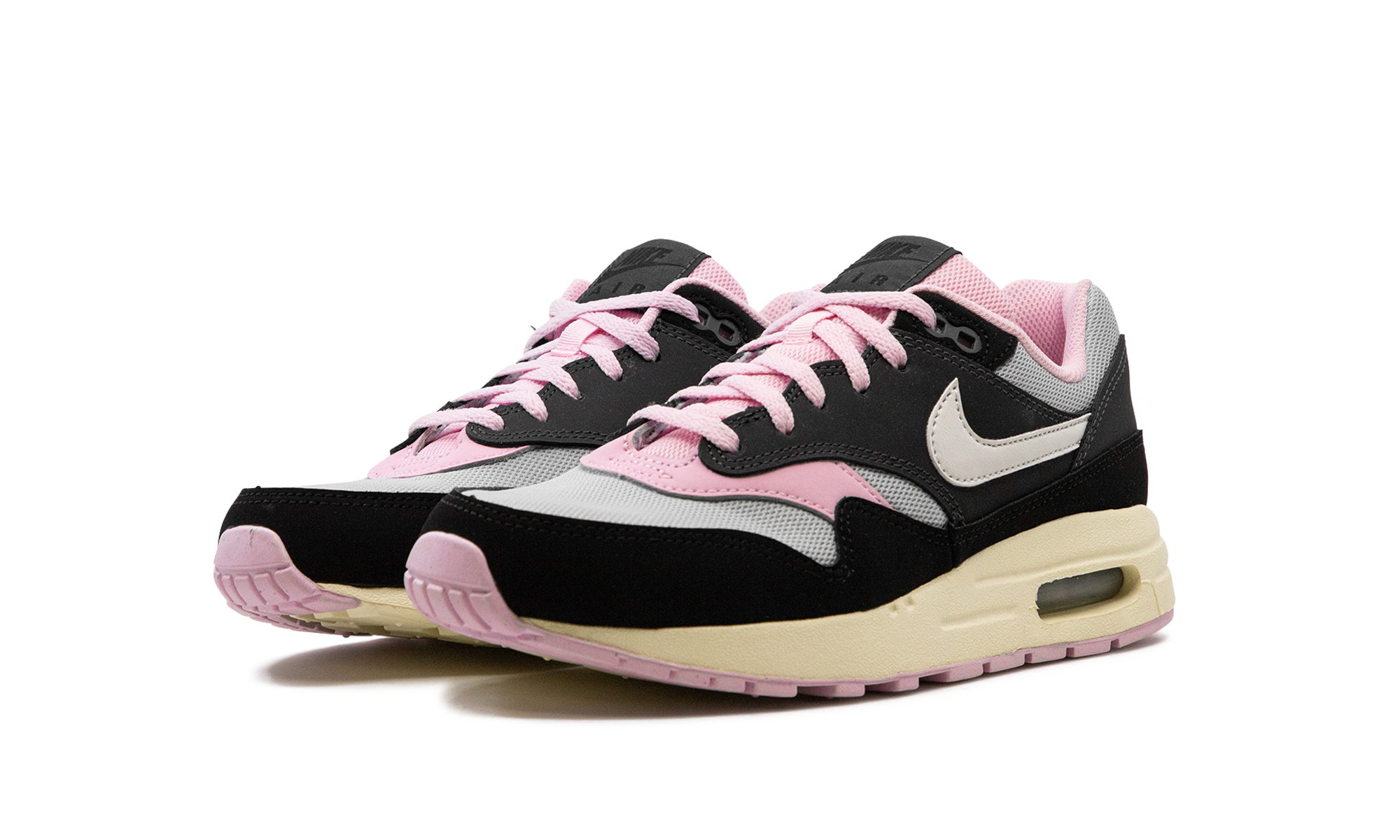 nike air max 1 anthracite pink foam gs+DZ3307-004+diagnol left view