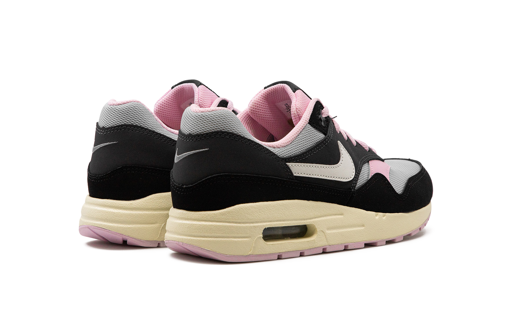 nike air max 1 anthracite pink foam gs+DZ3307-004+diagnol right behind view