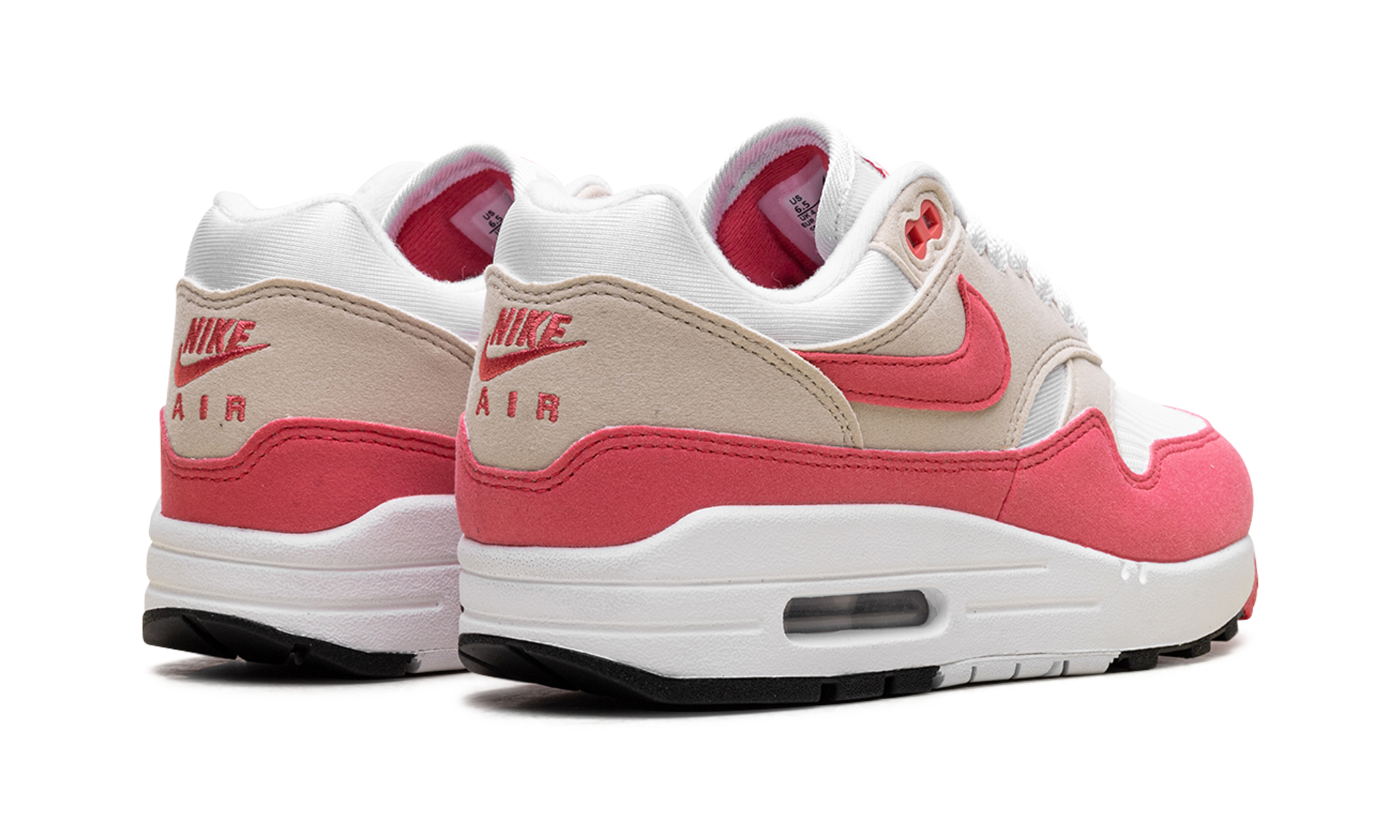 nike air max 1 aster pink women s+DZ2628-110+diagnol right behind view