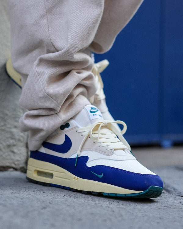 Nike Air Max 1 Athletic Department Deep Royal Blue, Lifestyle View 6, SKU FQ8048-133