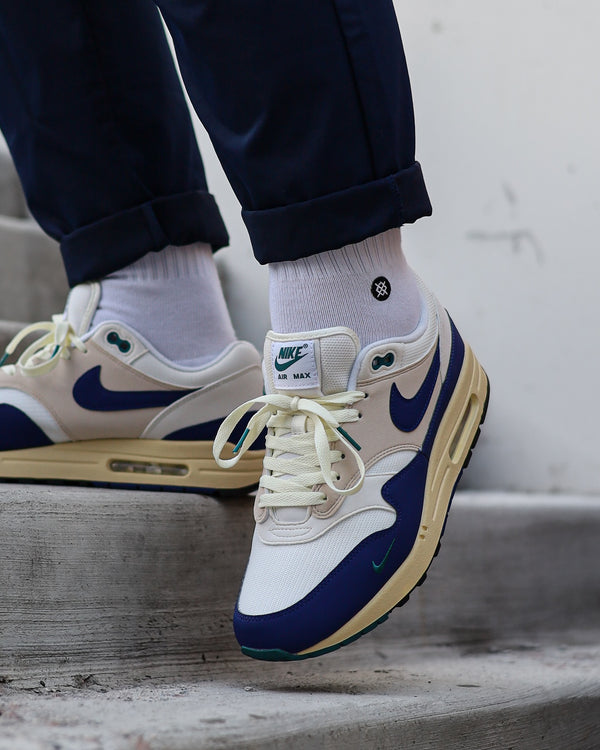 Nike Air Max 1 Athletic Department Deep Royal Blue, Lifestyle View 2, SKU FQ8048-133
