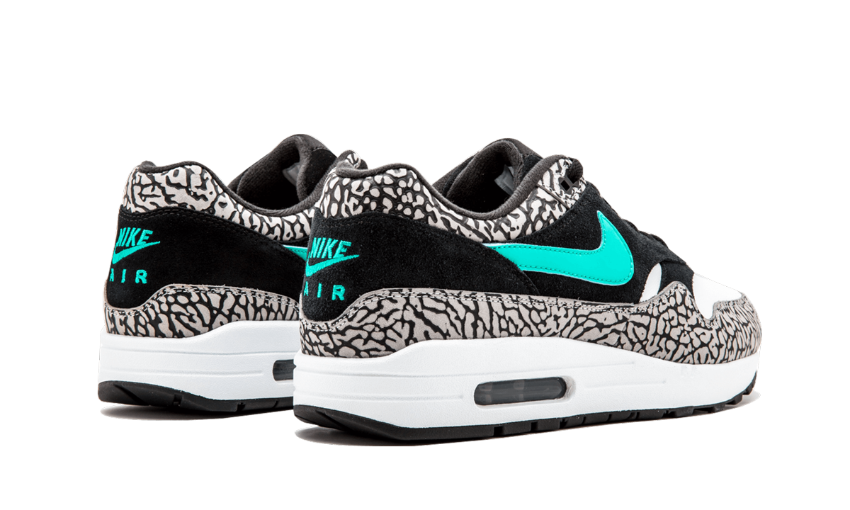 nike air max 1 atmos elephant 2017+908366-001+diagnol right behind view