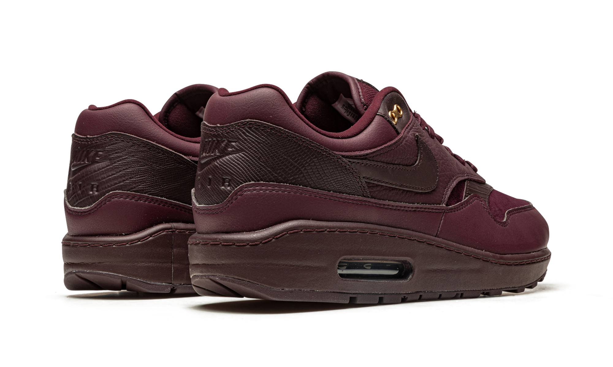 nike air max 1 burgundy crush women s+DV3888-600+diagnol right behind view