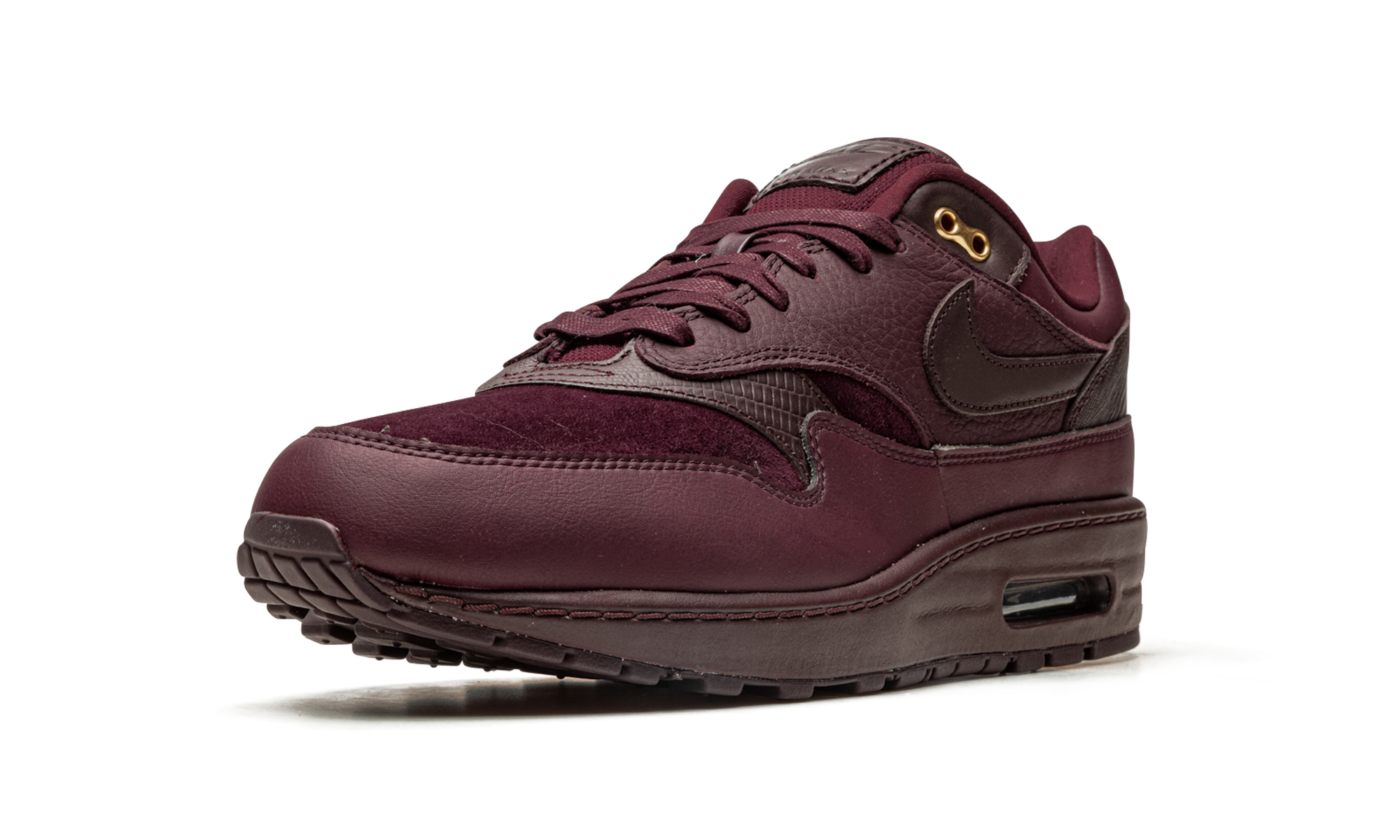nike air max 1 burgundy crush women s+DV3888-600+left diagnol single view
