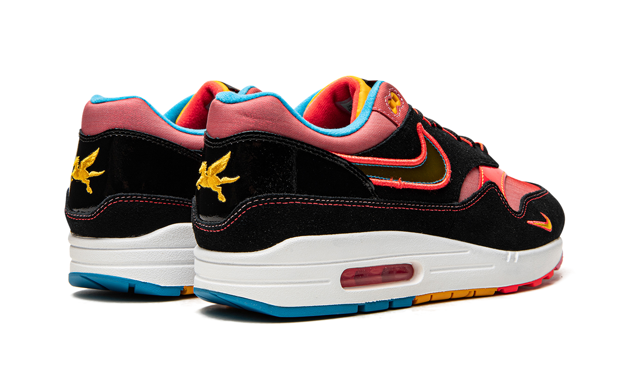 nike air max 1 chinatown new york 2020+CU6645-001+diagnol right behind view