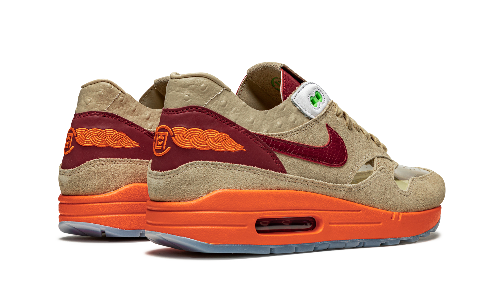 nike air max 1 clot kiss of death 2021+DD1870-100+diagnol right behind view