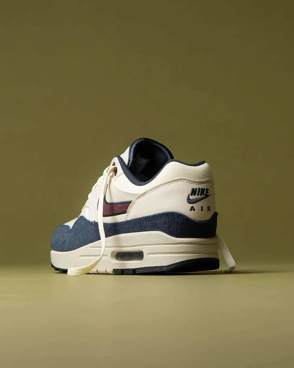 Nike Air Max 1 Coconut Milk Burgundy Crush Navy, Lifestyle View 2, SKU FN6952-103