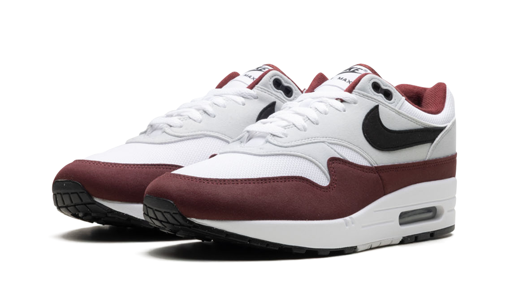 nike air max 1 dark team red+FD9082-106+diagnol left view