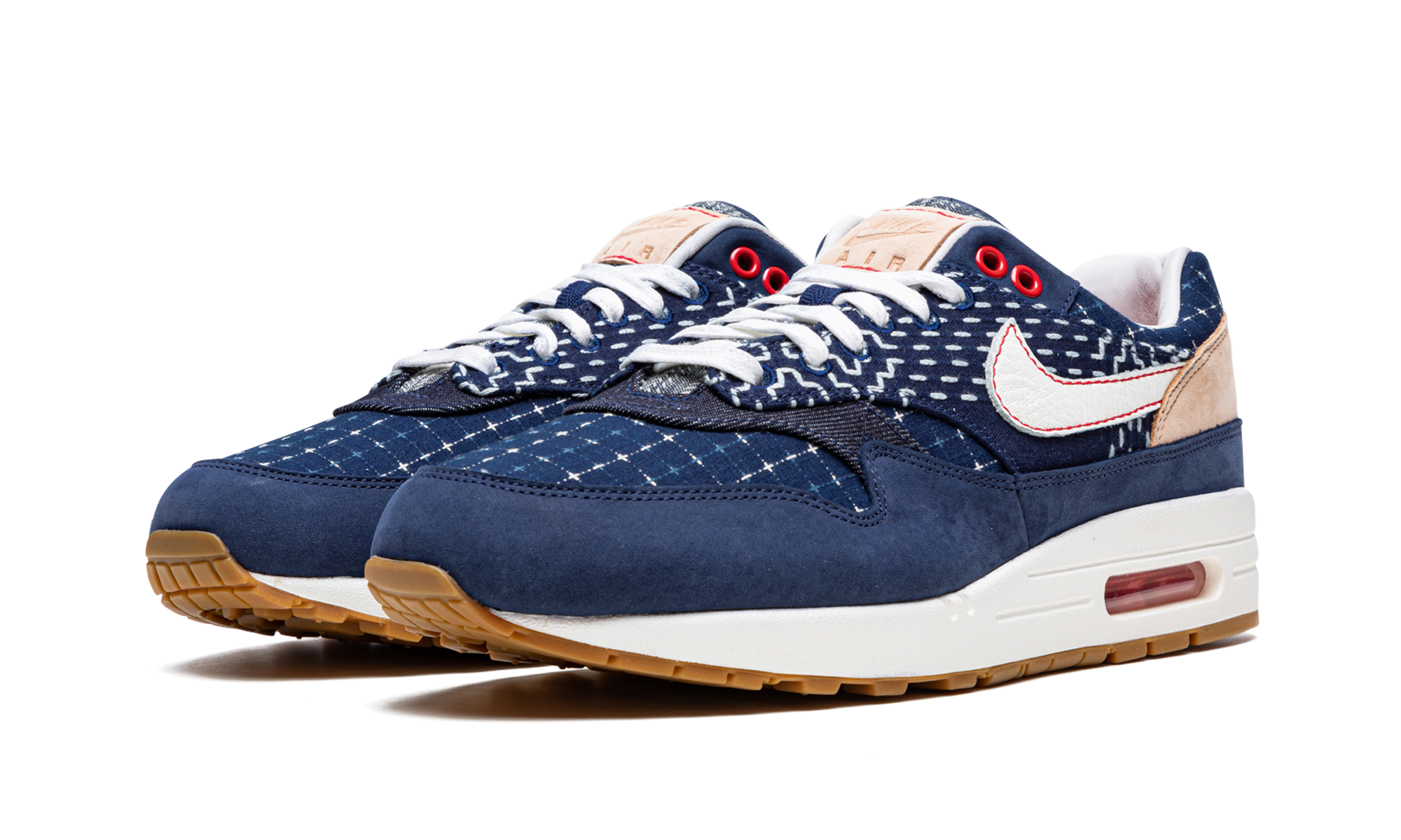 nike air max 1 denham+CW7603-400+diagnol left view