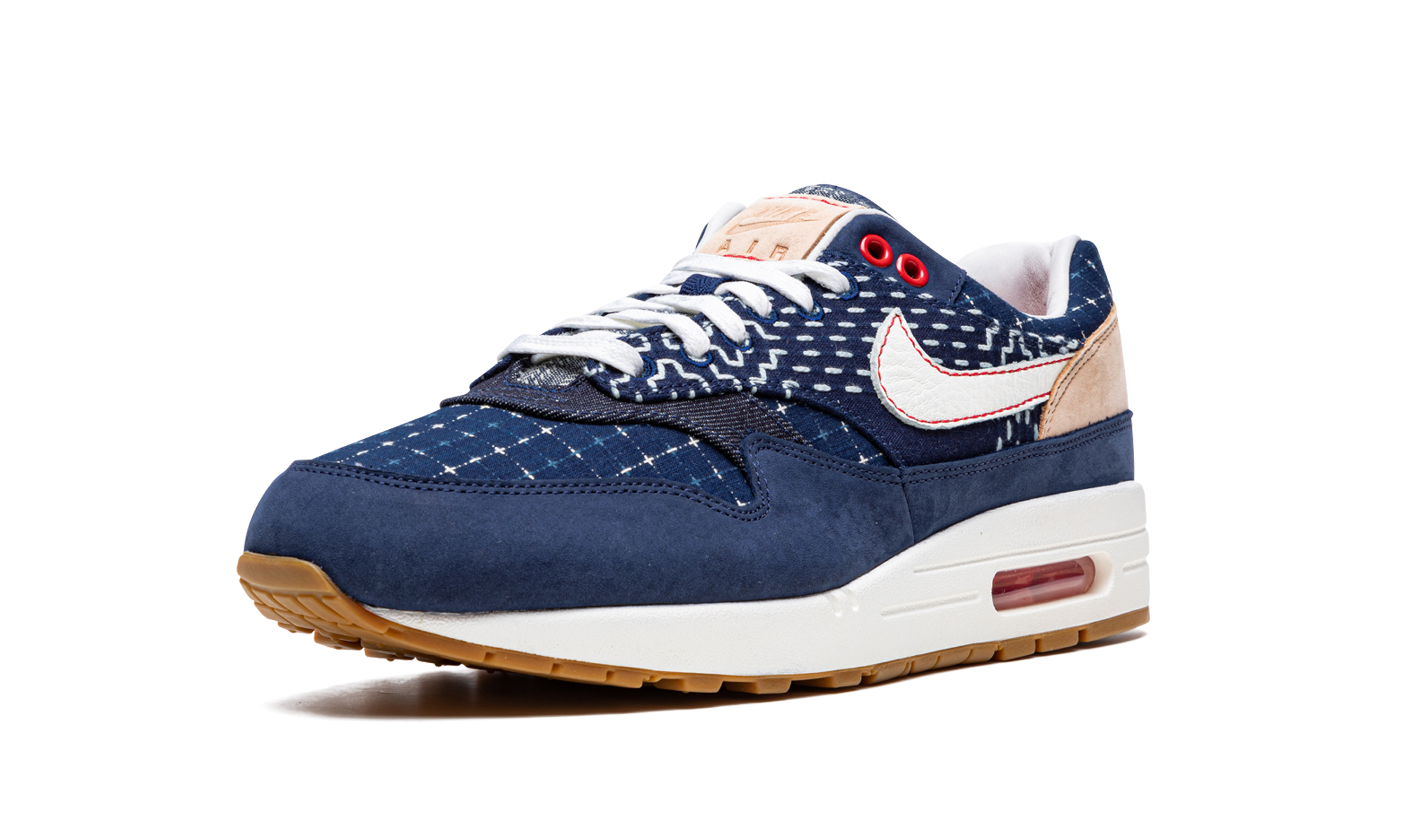nike air max 1 denham+CW7603-400+left diagnol single view